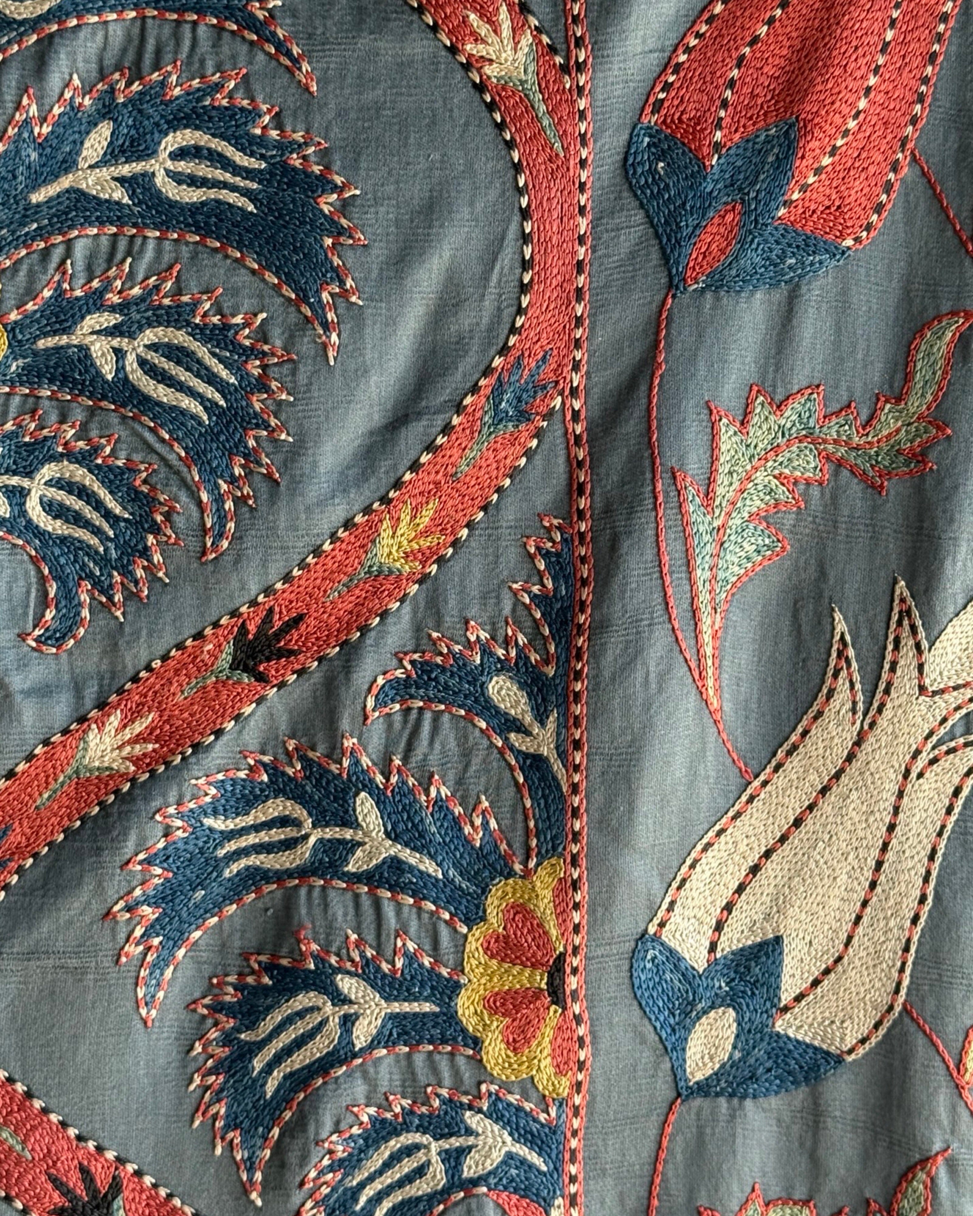 Hand Stitched Suzani (CSSU44725 | 60 x 78") Suzani Aziz Suzani