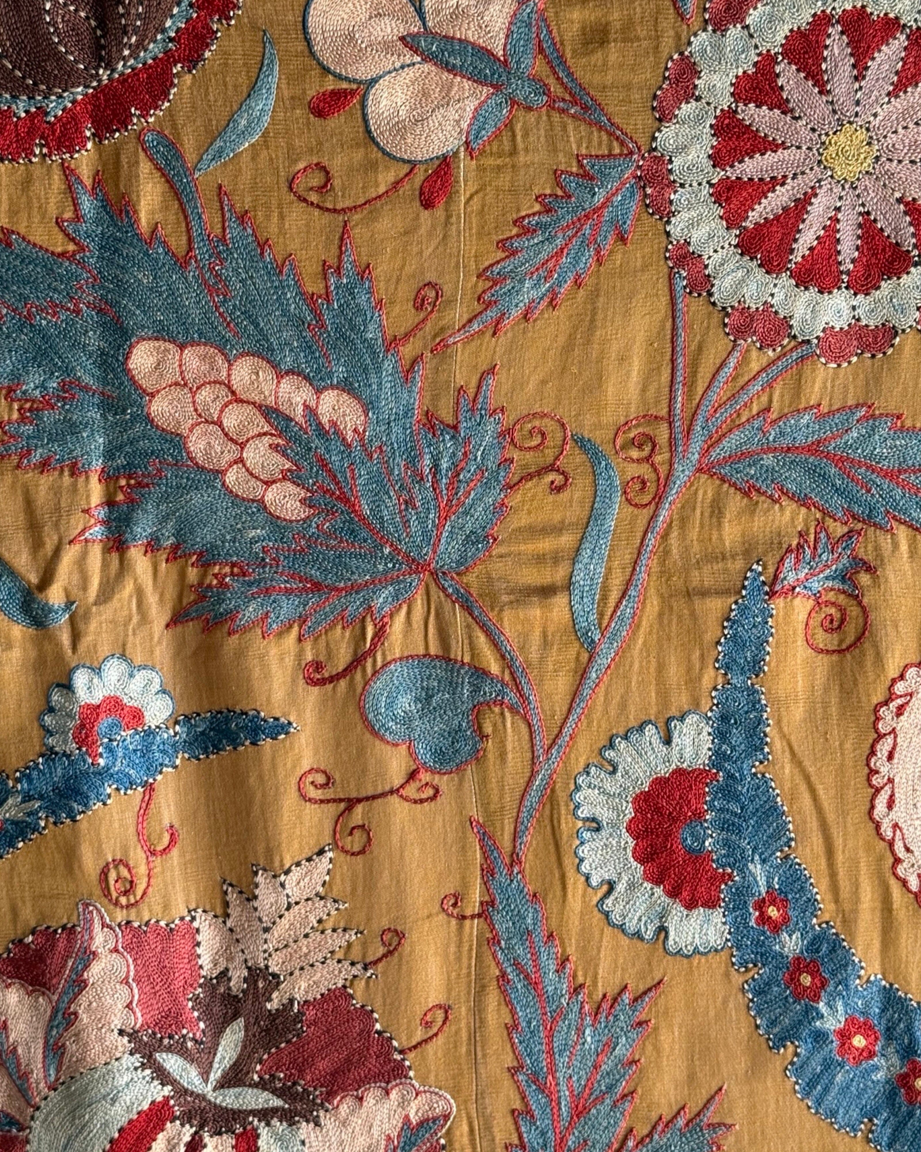 Hand Stitched Suzani (CSSU45025 | 63 x 87") Suzani Aziz Suzani