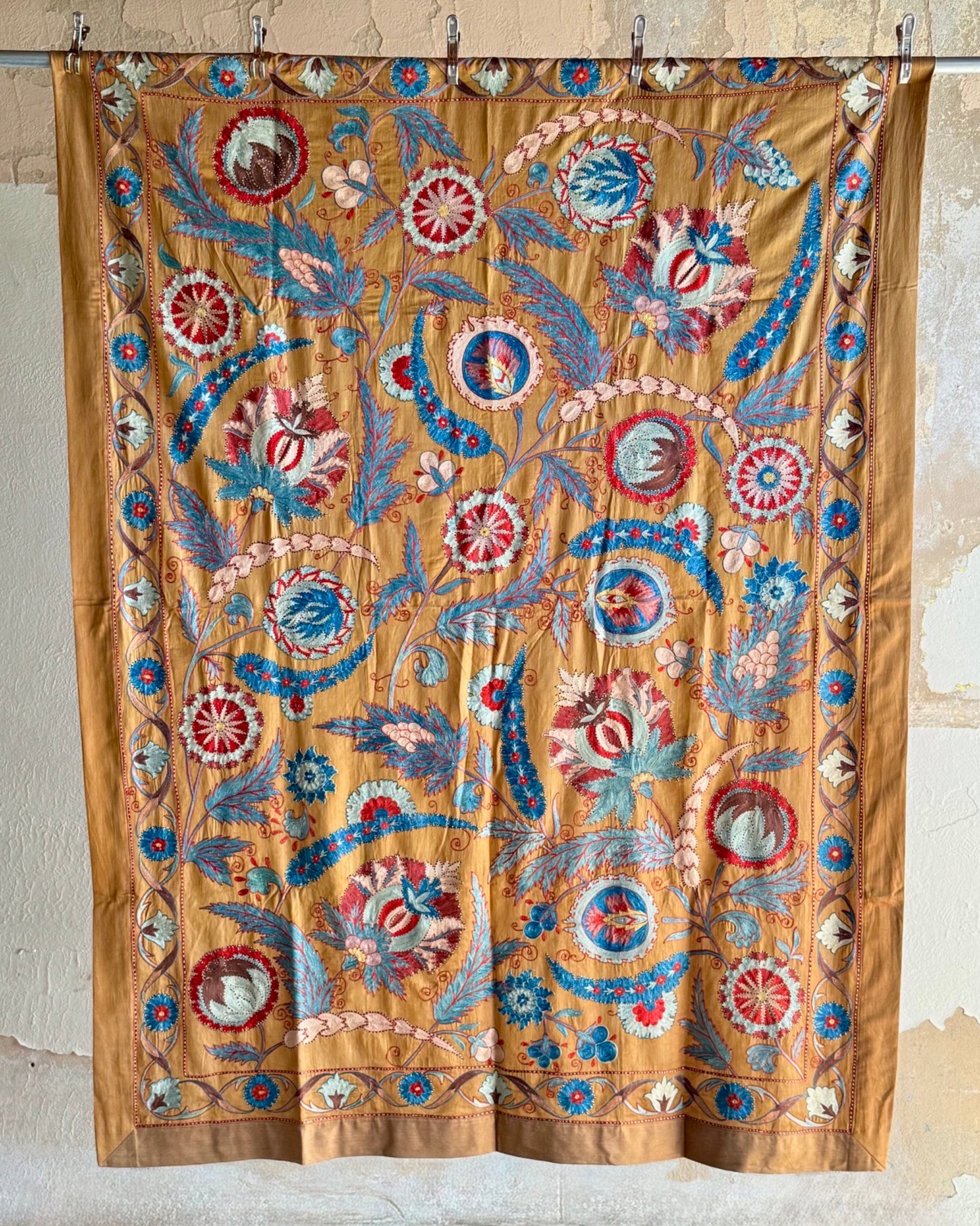 Hand Stitched Suzani (CSSU45025 | 63 x 87") Suzani Aziz Suzani