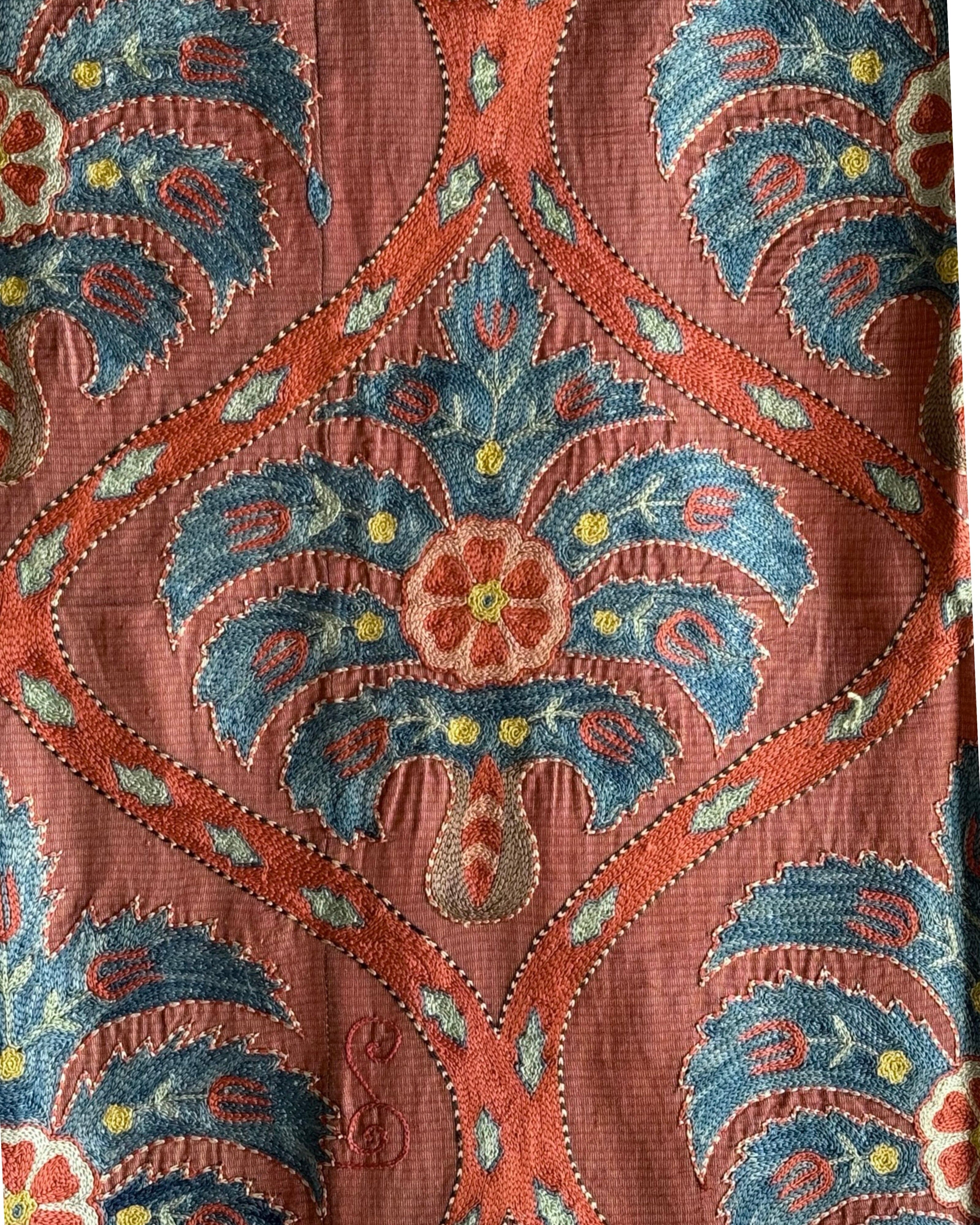 Hand Stitched Suzani (CSSU45225 | 62 x 78") Suzani Aziz Suzani