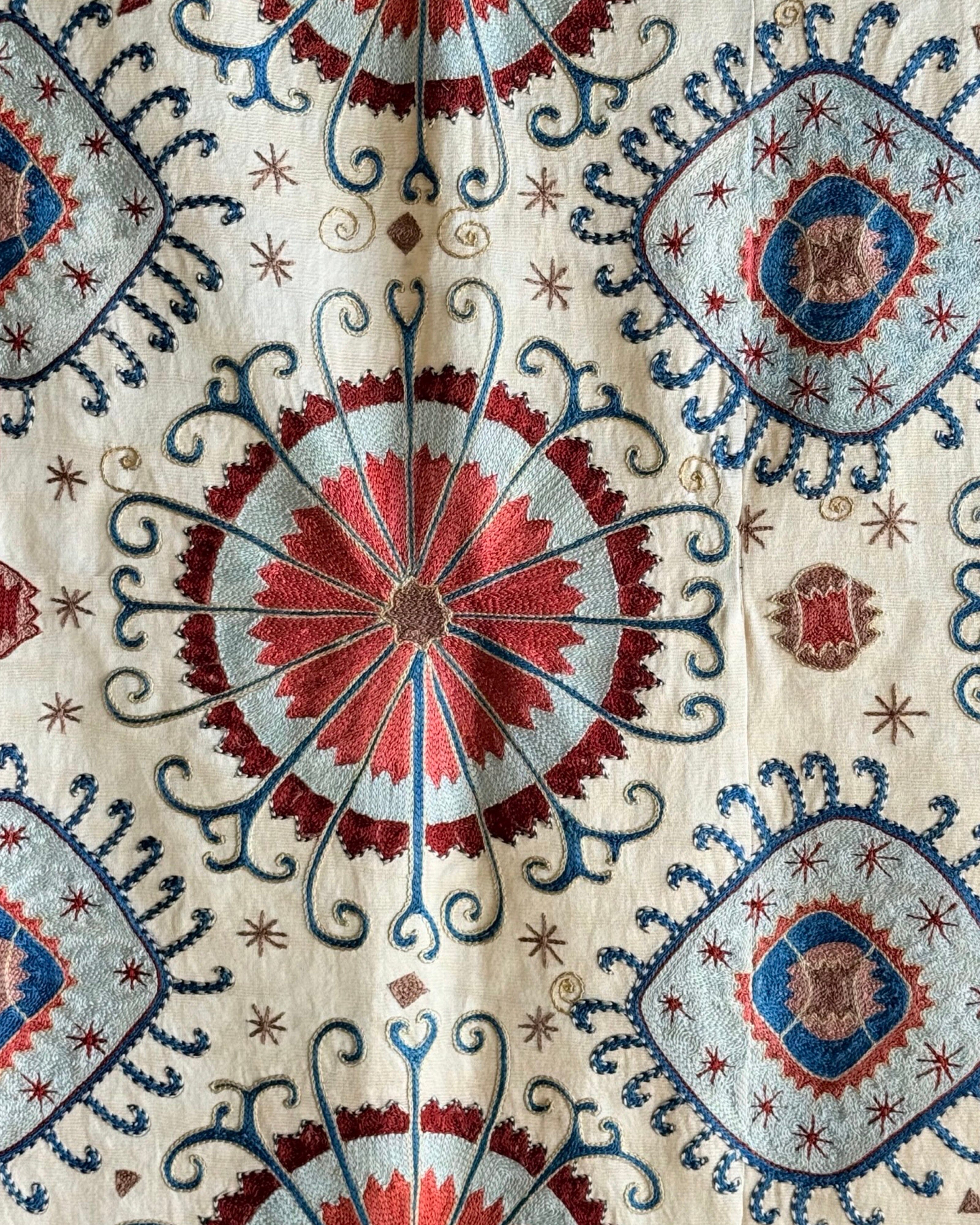 Hand Stitched Suzani (CSSU45325 | 60 x 82") Suzani Aziz Suzani