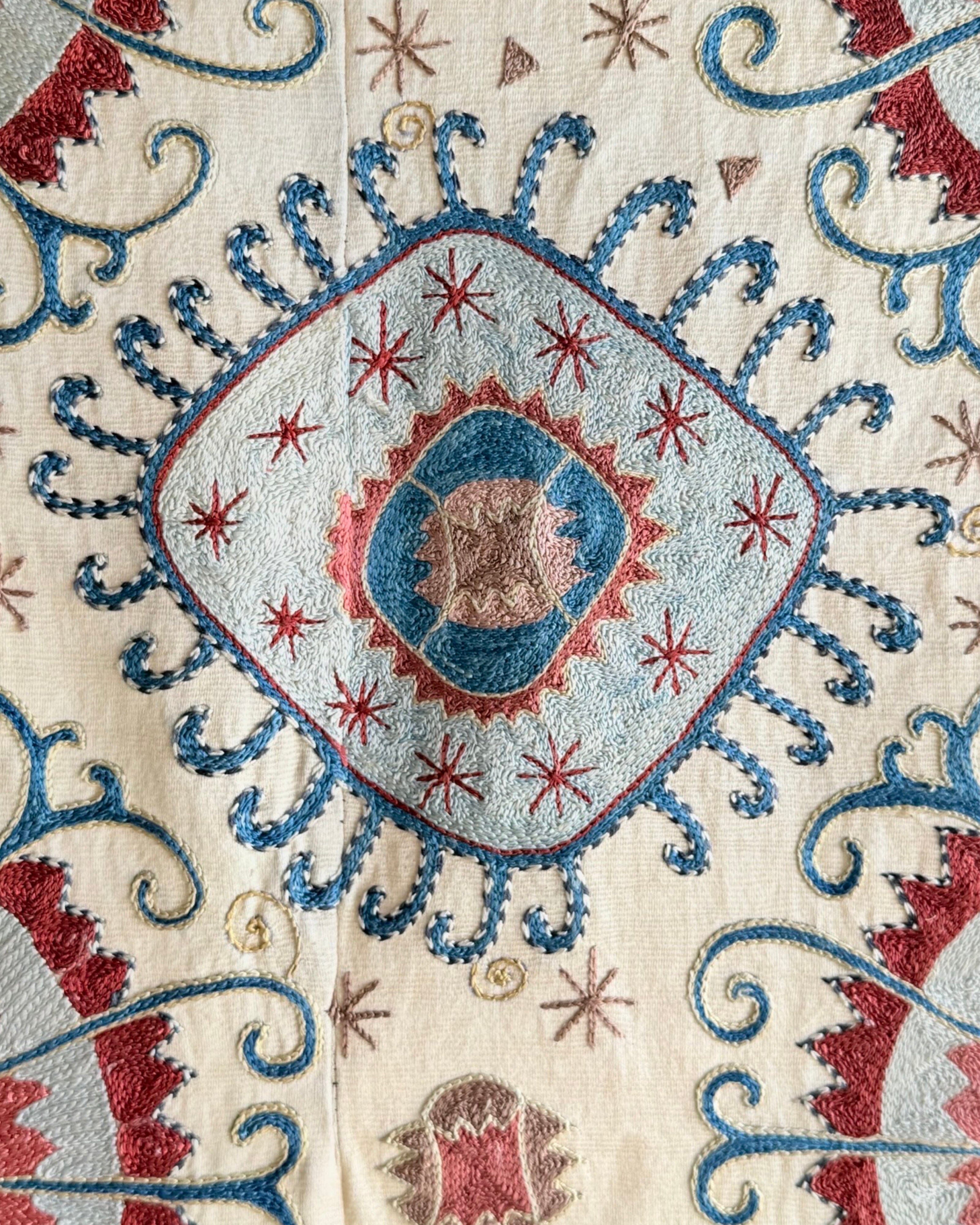 Hand Stitched Suzani (CSSU45325 | 60 x 82") Suzani Aziz Suzani