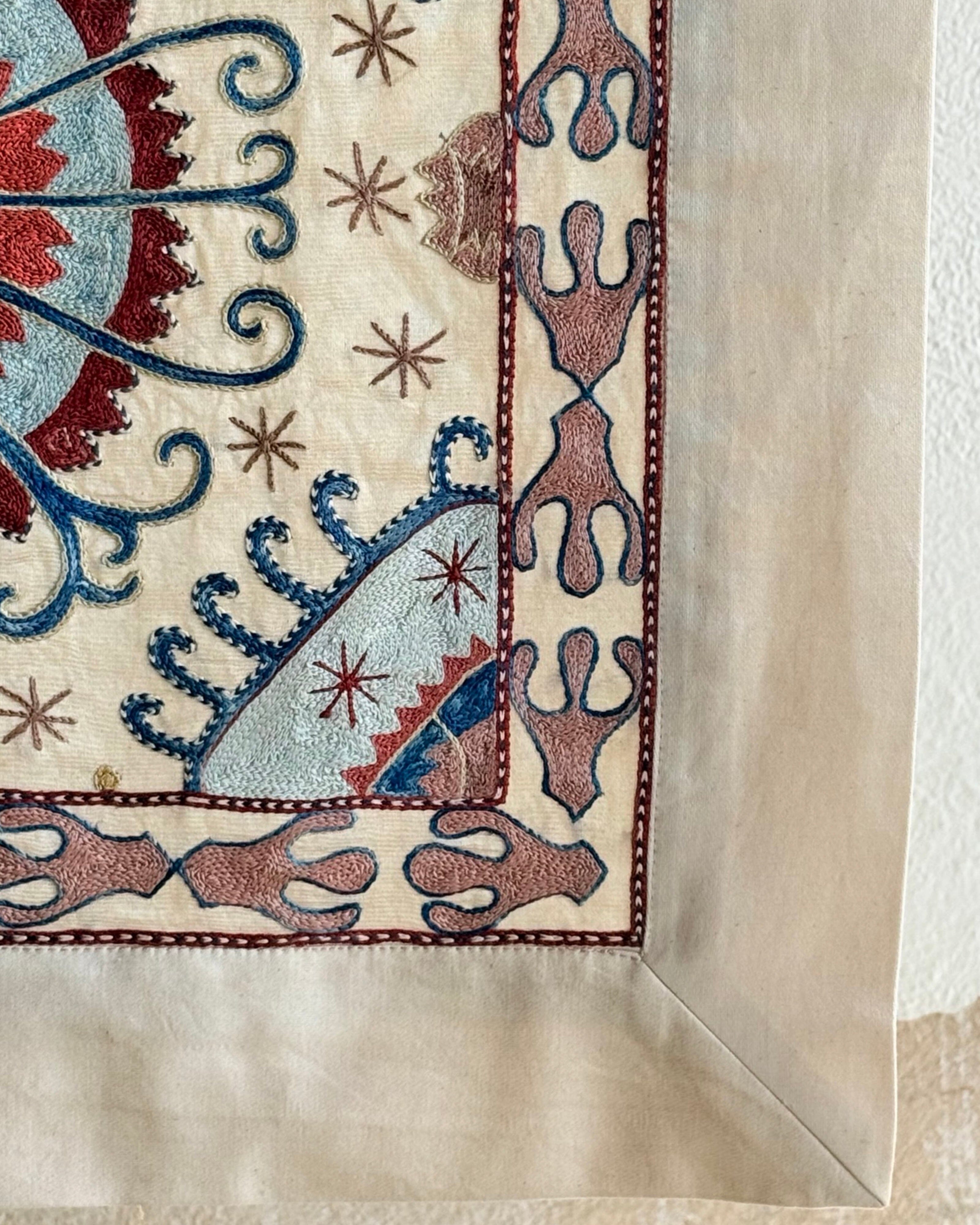 Hand Stitched Suzani (CSSU45325 | 60 x 82") Suzani Aziz Suzani