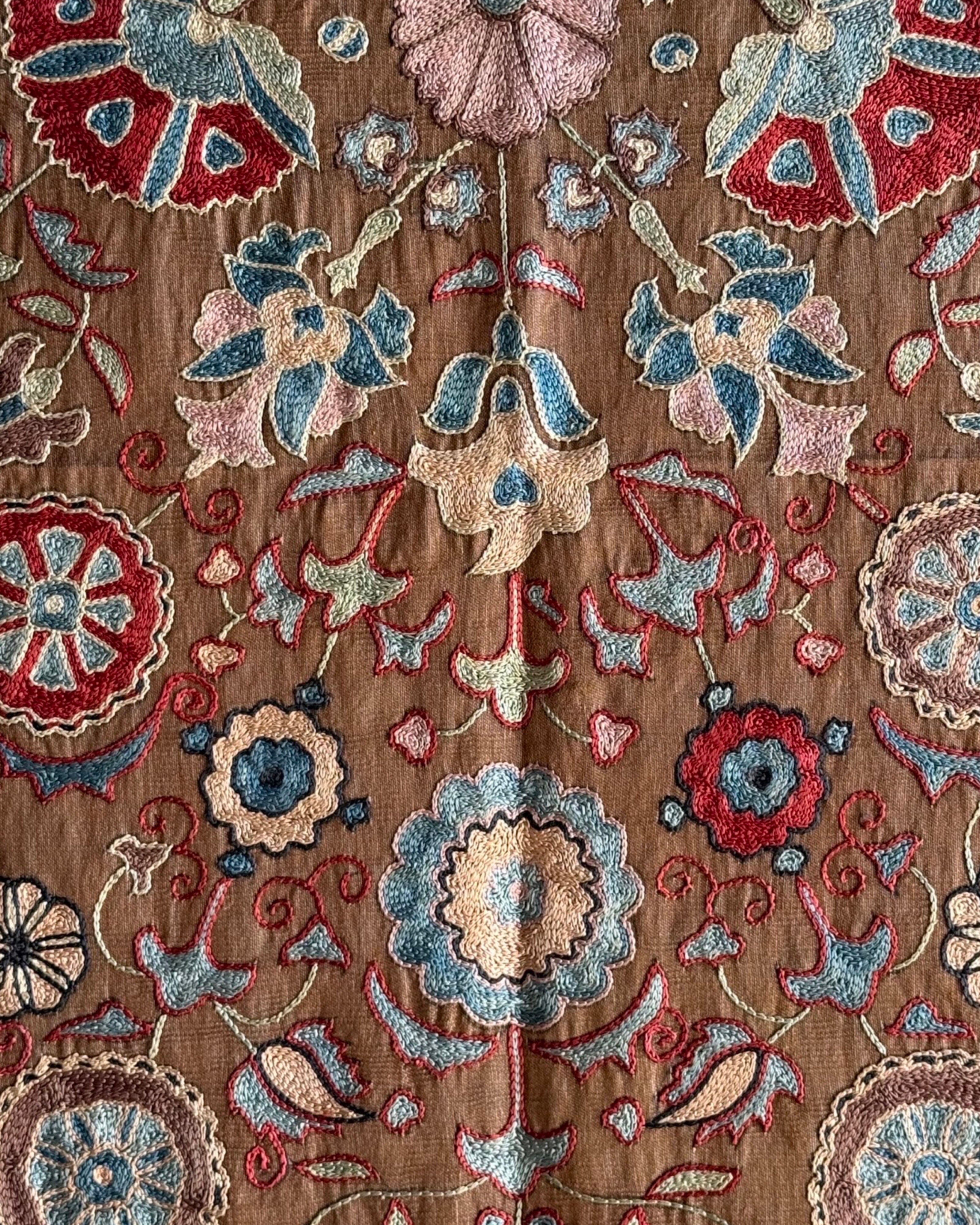 Hand Stitched Suzani (CSSU45425 | 59 x 73") Suzani Aziz Suzani