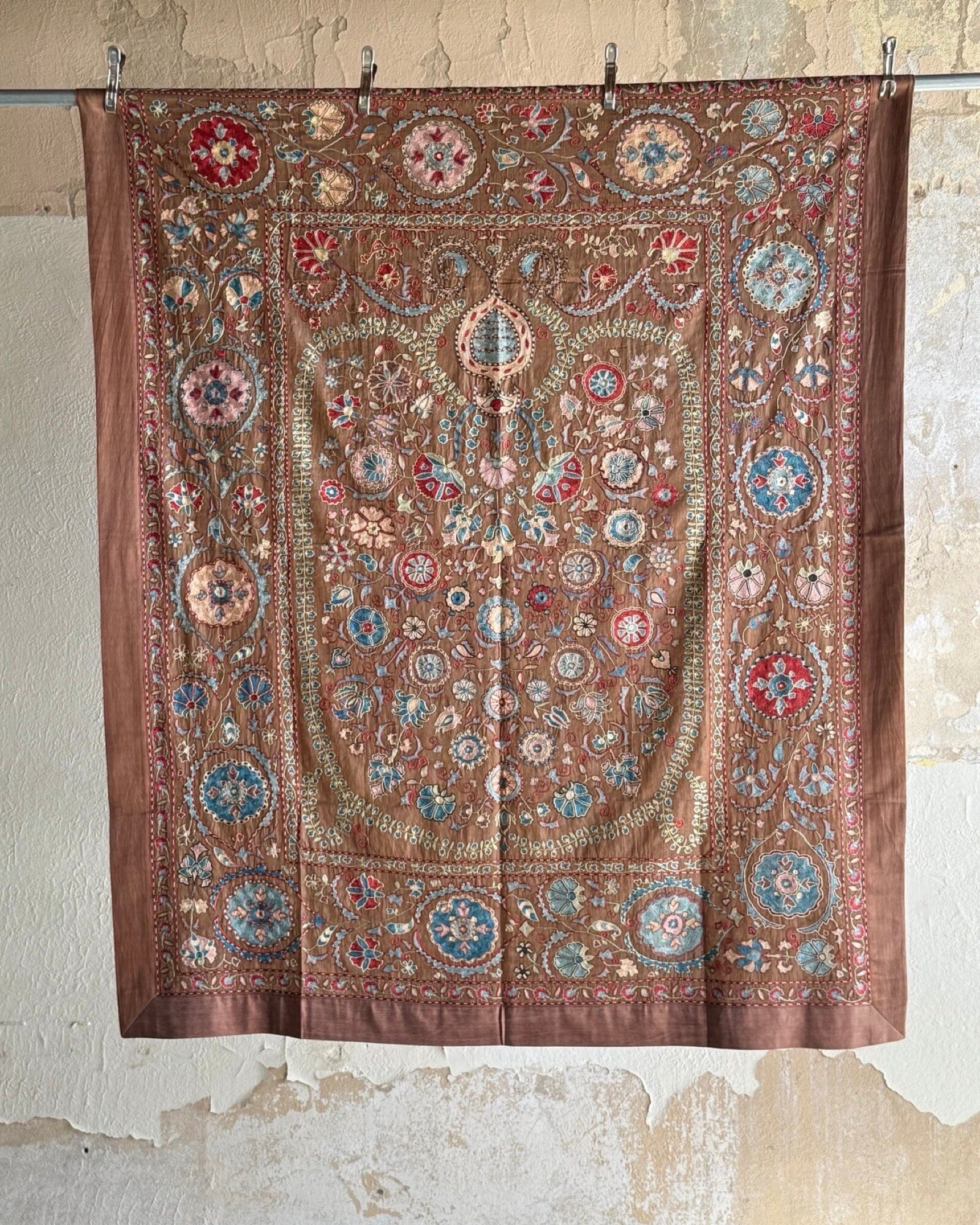 Hand Stitched Suzani (CSSU45425 | 59 x 73") Suzani Aziz Suzani