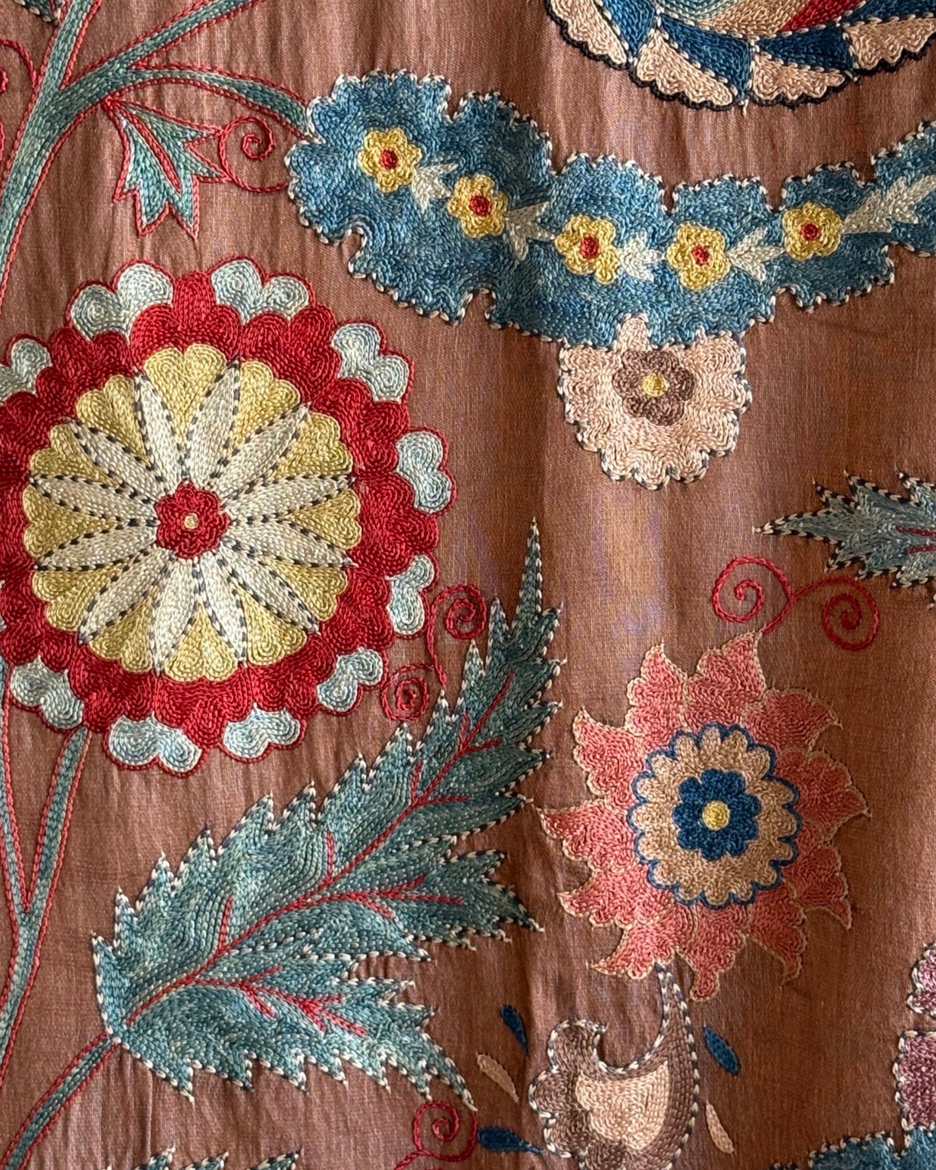 Hand Stitched Suzani (CSSU45525 | 63 x 86") Suzani Aziz Suzani
