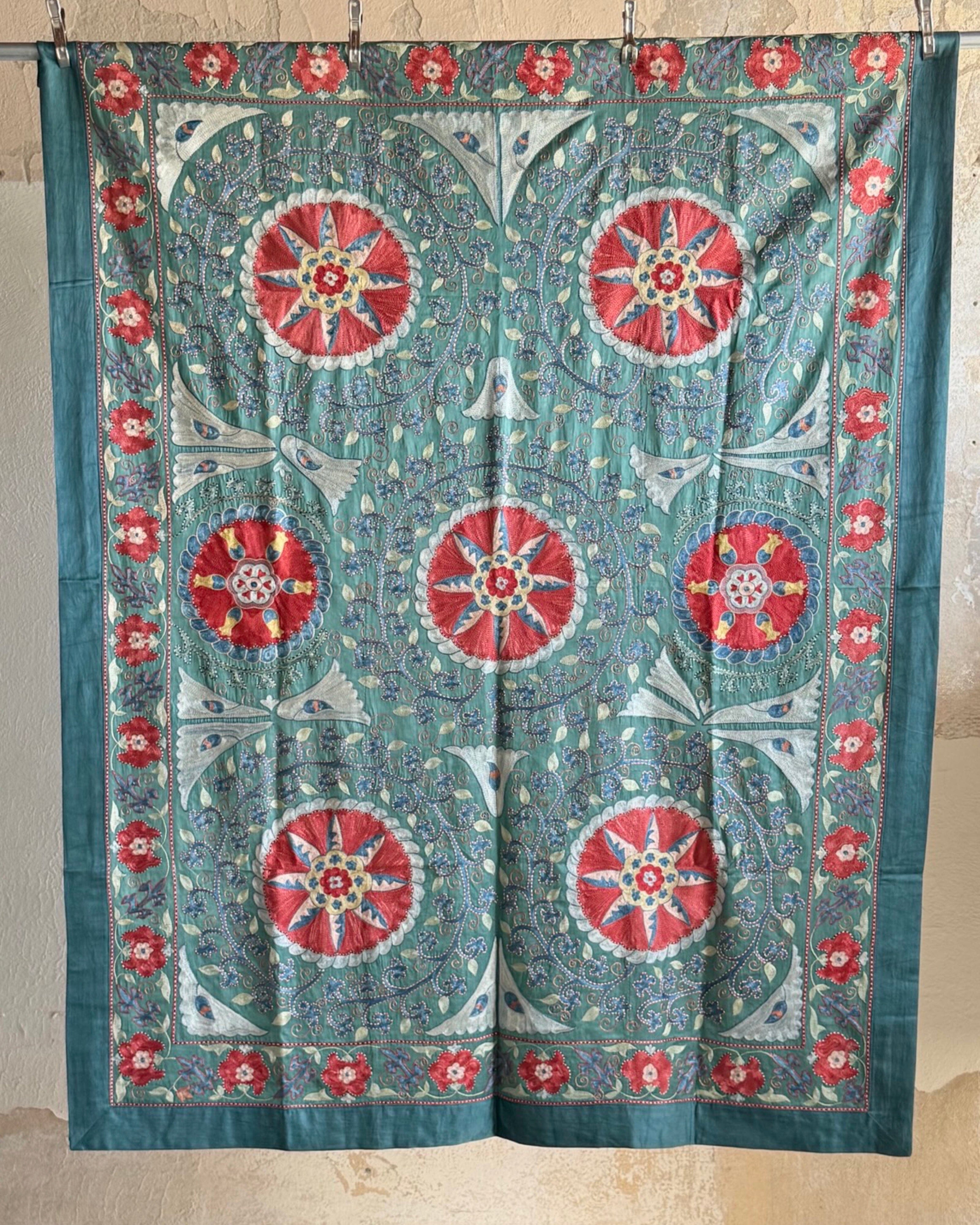 Hand Stitched Suzani (CSSU45725 | 63 x 83") Suzani Aziz Suzani