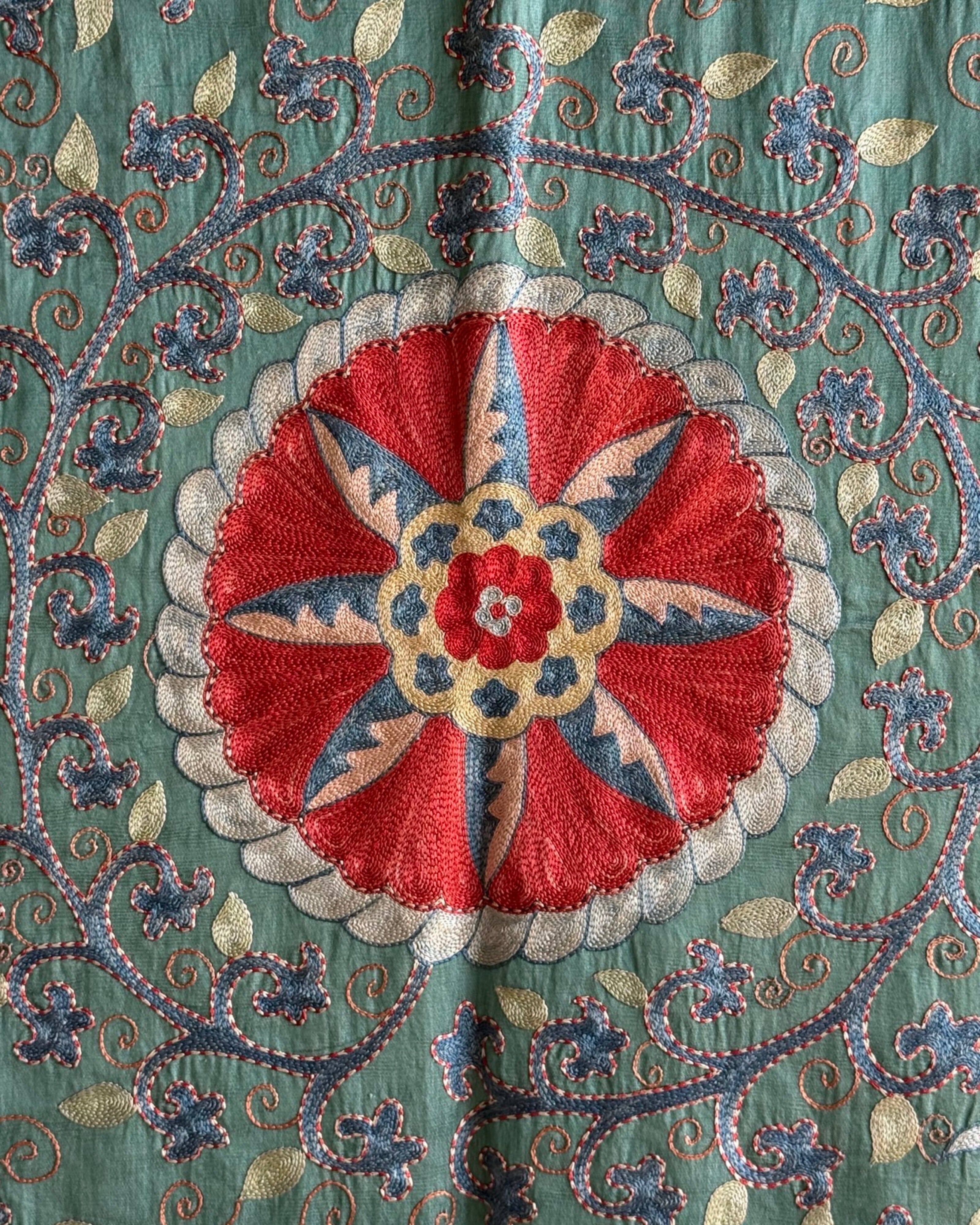 Hand Stitched Suzani (CSSU45725 | 63 x 83") Suzani Aziz Suzani