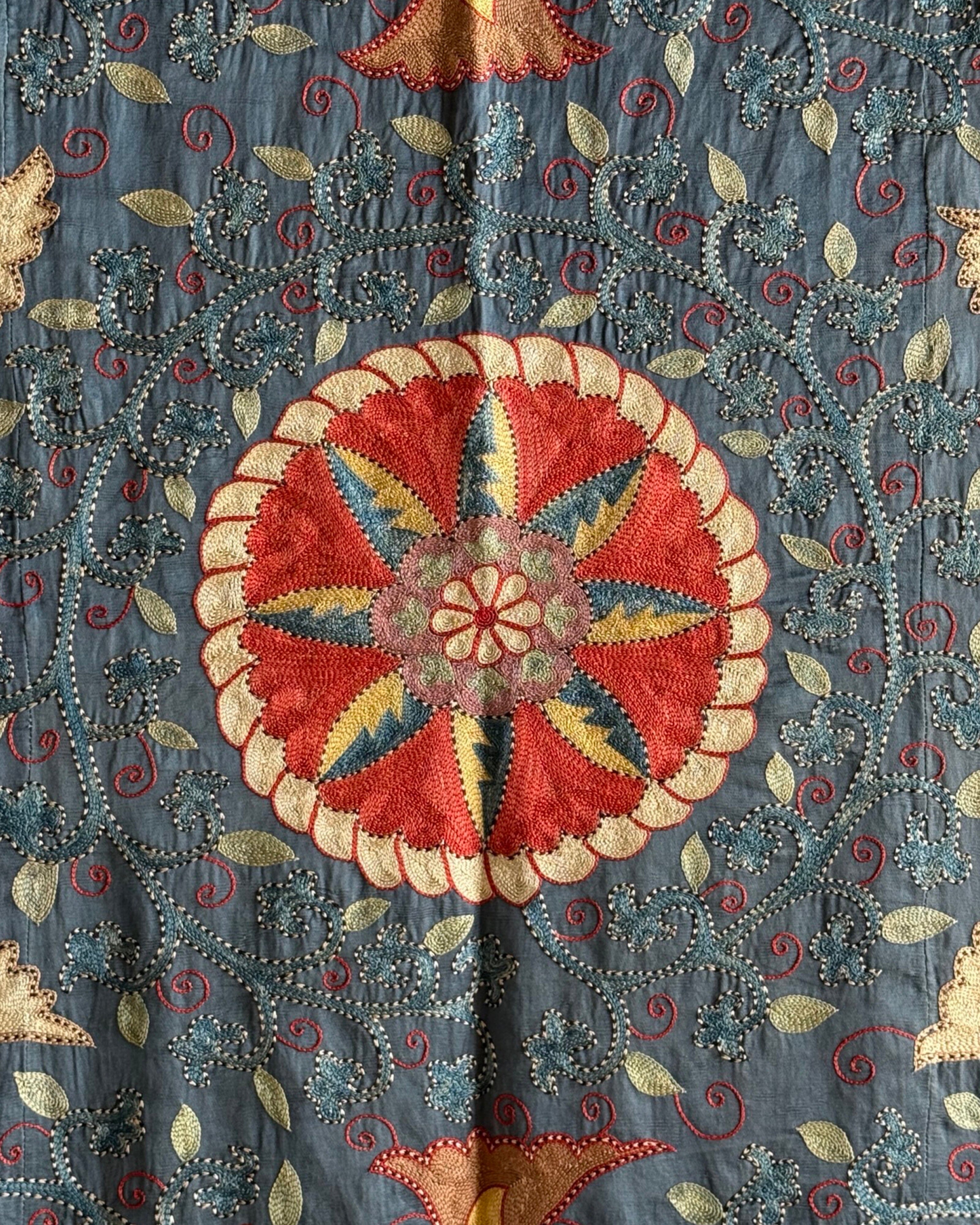 Hand Stitched Suzani (CSSU45825 | 62 x 79") Suzani Aziz Suzani