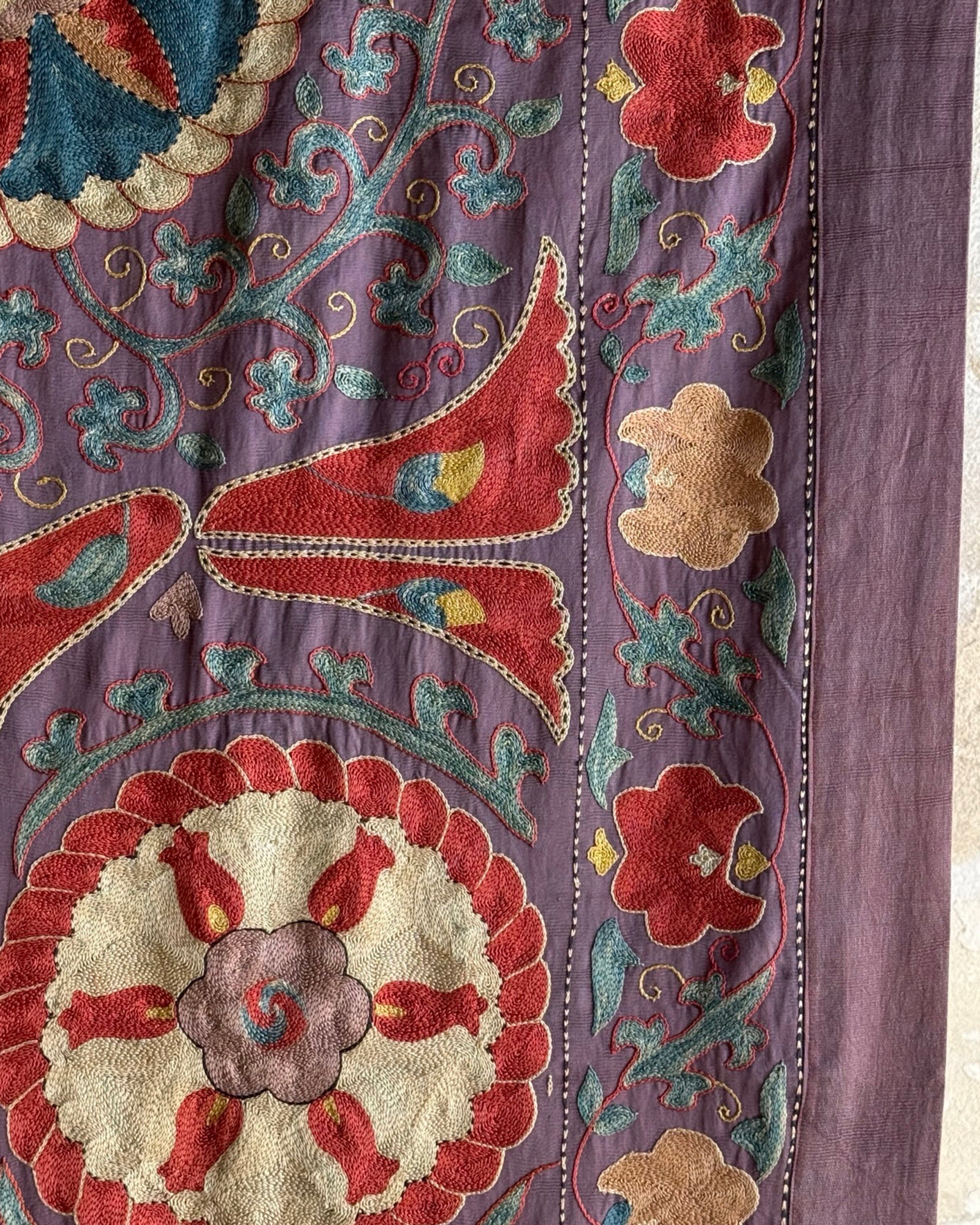 Hand Stitched Suzani (CSSU45925 | 62 x 82") Suzani Aziz Suzani