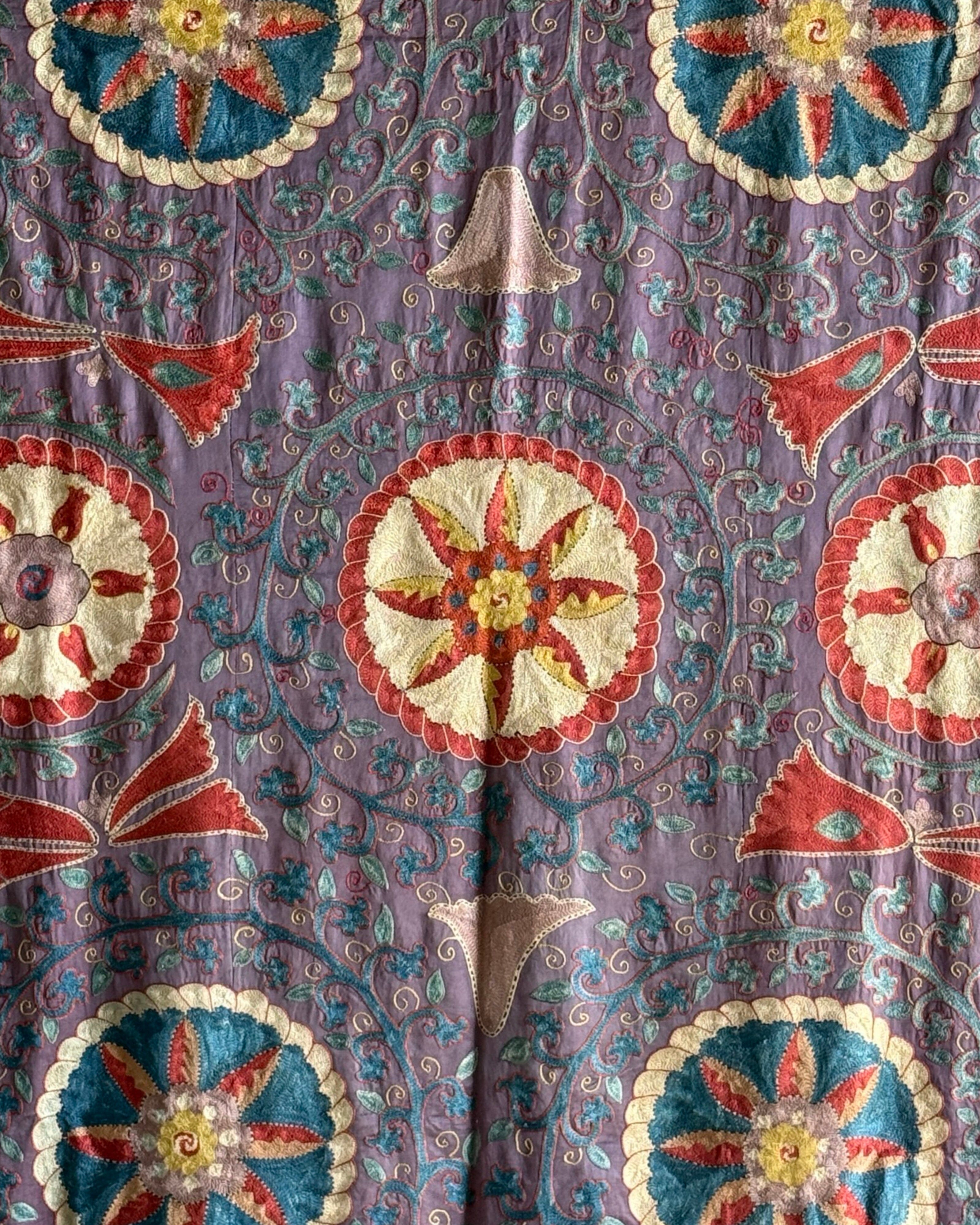 Hand Stitched Suzani (CSSU45925 | 62 x 82") Suzani Aziz Suzani