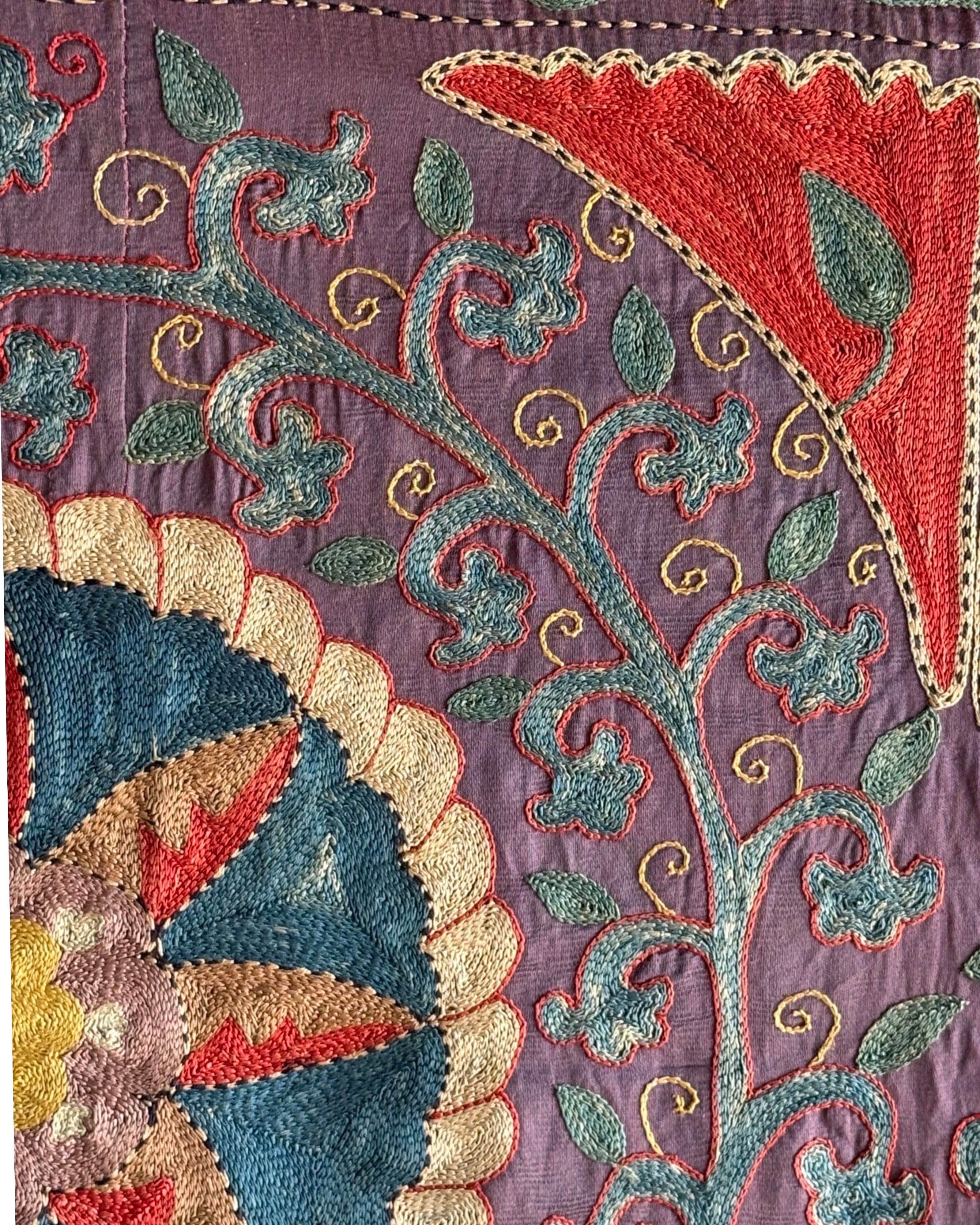 Hand Stitched Suzani (CSSU45925 | 62 x 82") Suzani Aziz Suzani