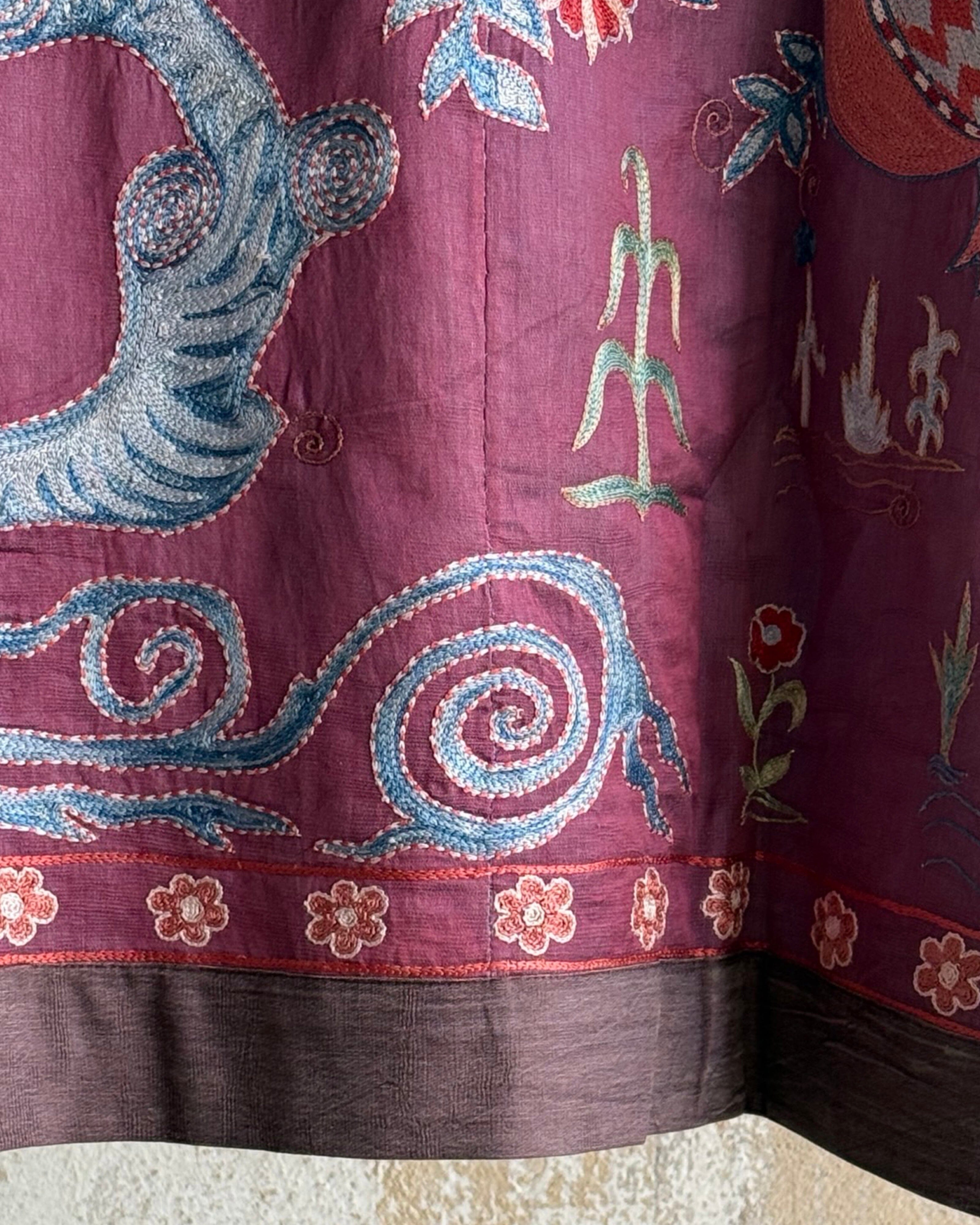 Hand Stitched Suzani (CSSU46125 | 64" x 102") Suzani Aziz Suzani