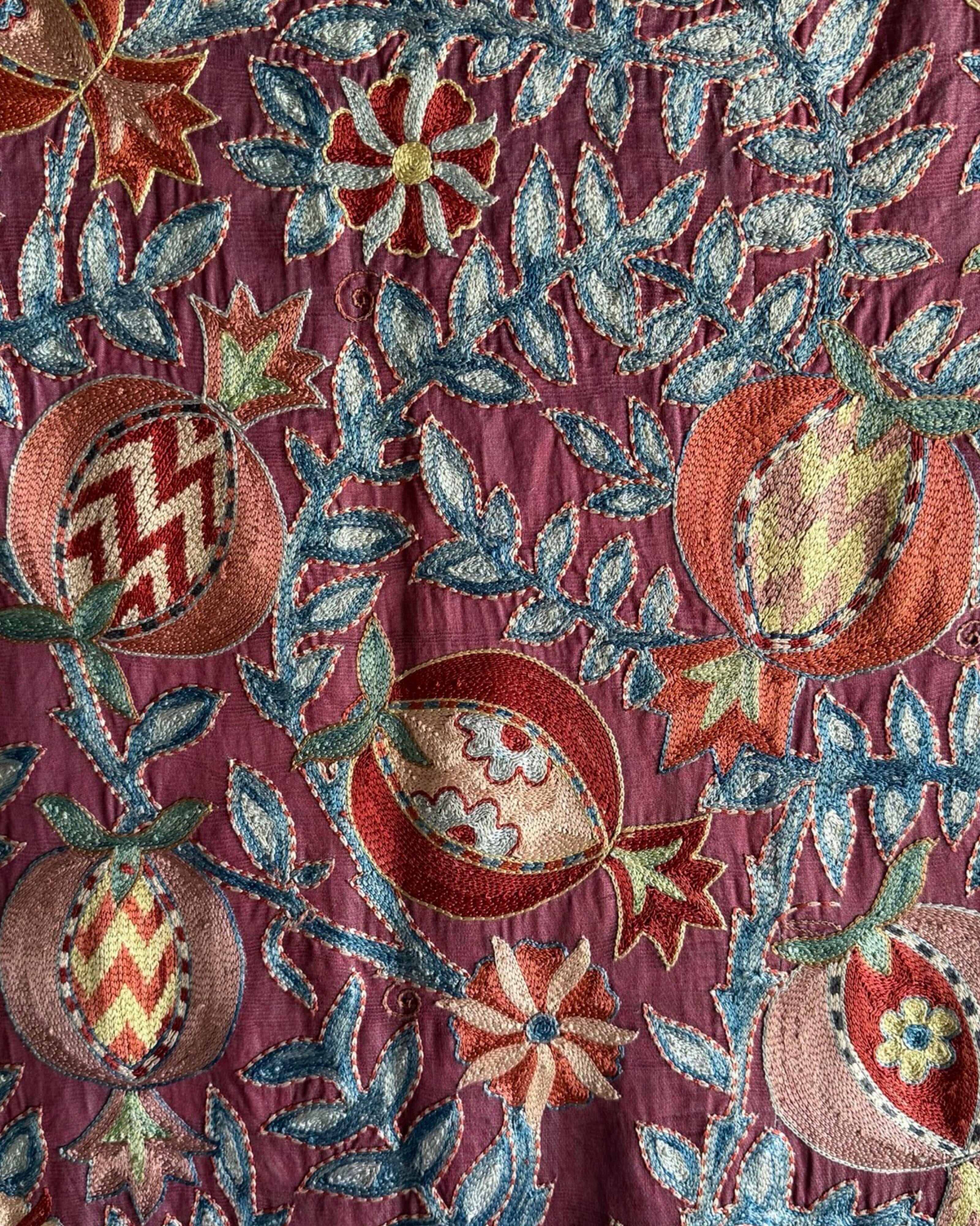 Hand Stitched Suzani (CSSU46125 | 64" x 102") Suzani Aziz Suzani