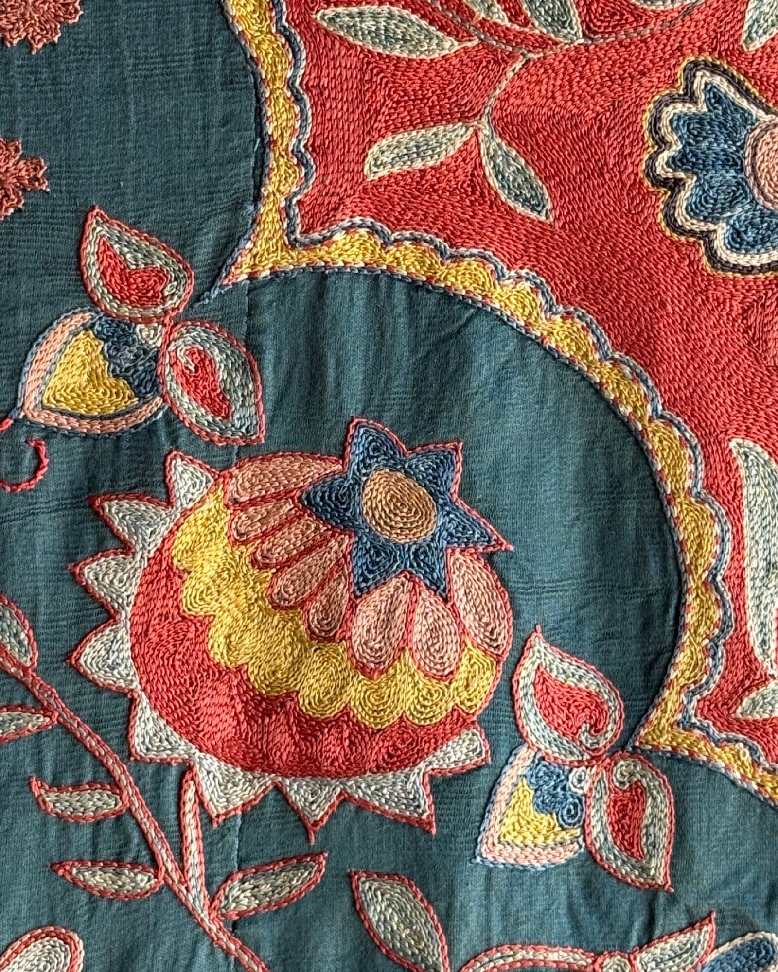 Hand Stitched Suzani (CSSU46425 | 64" x 95") Suzani Aziz Suzani