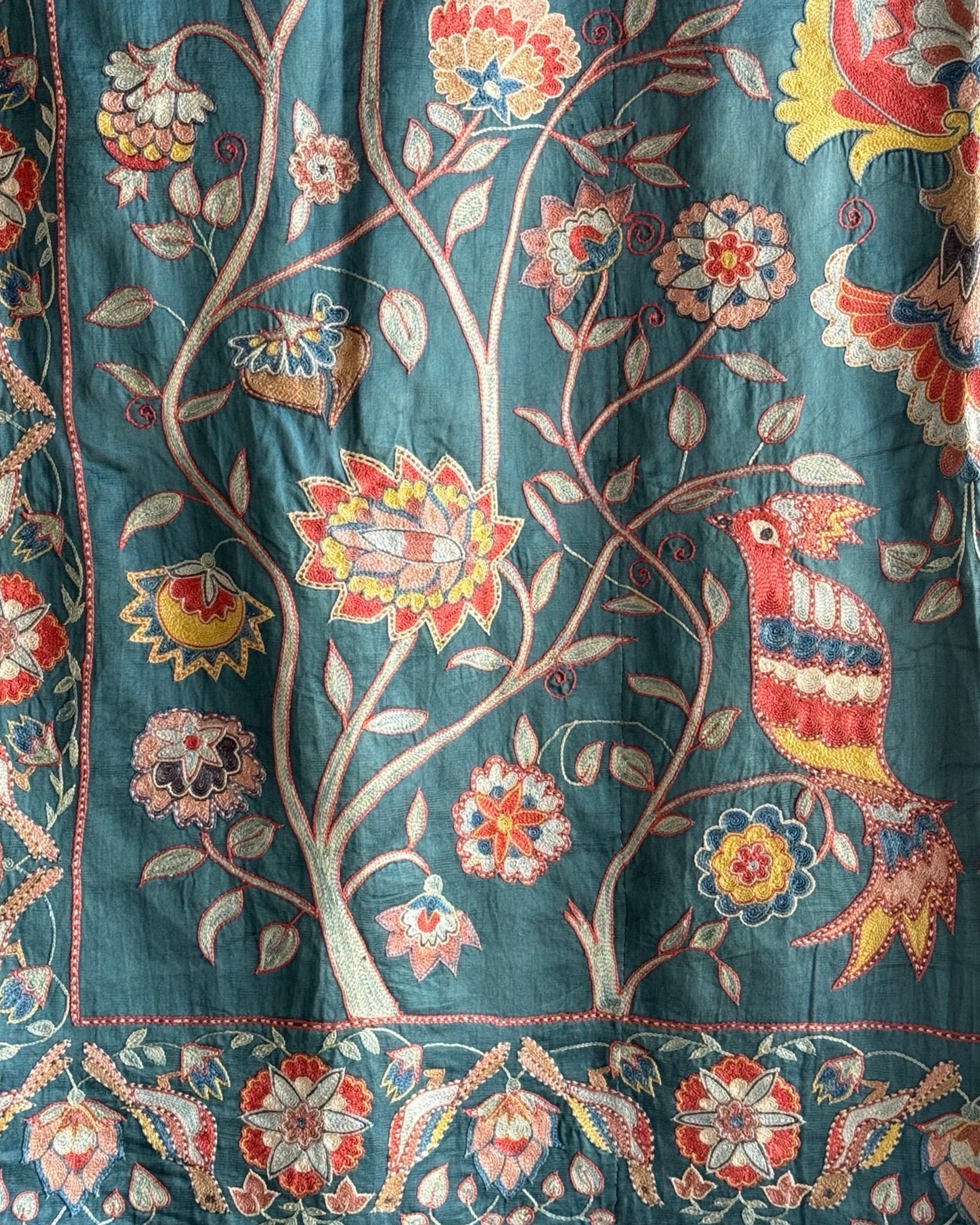 Hand Stitched Suzani (CSSU46425 | 64" x 95") Suzani Aziz Suzani