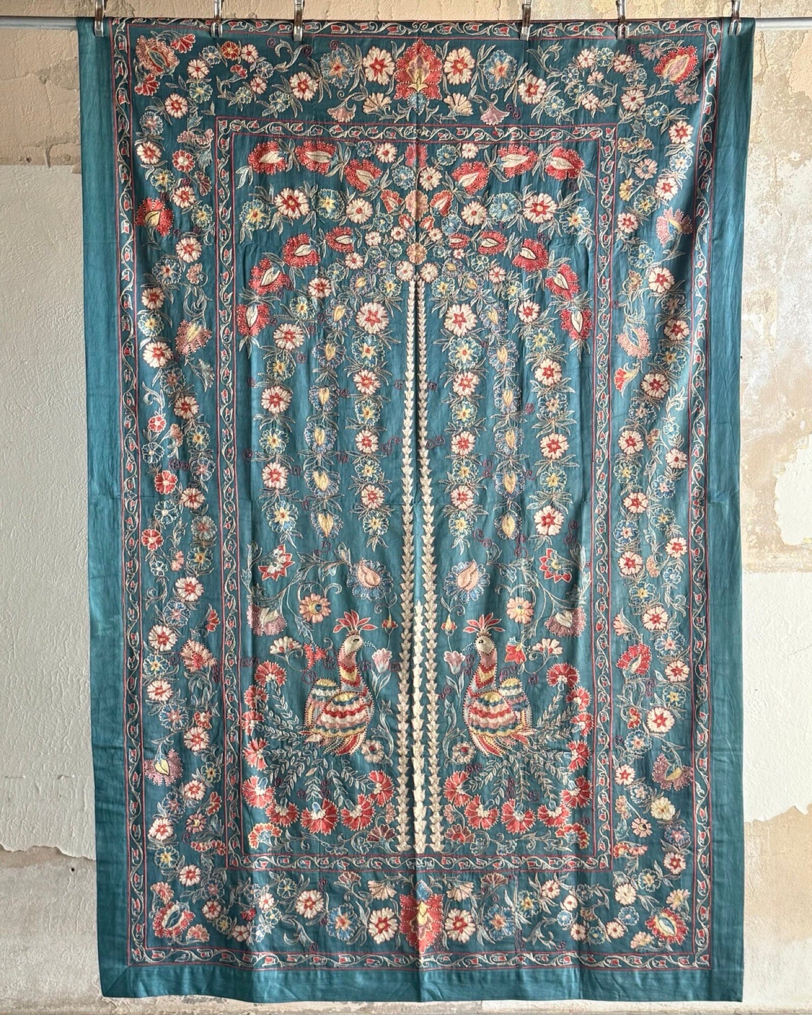 Hand Stitched Suzani (CSSU46525 | 64" x 98") Suzani Aziz Suzani