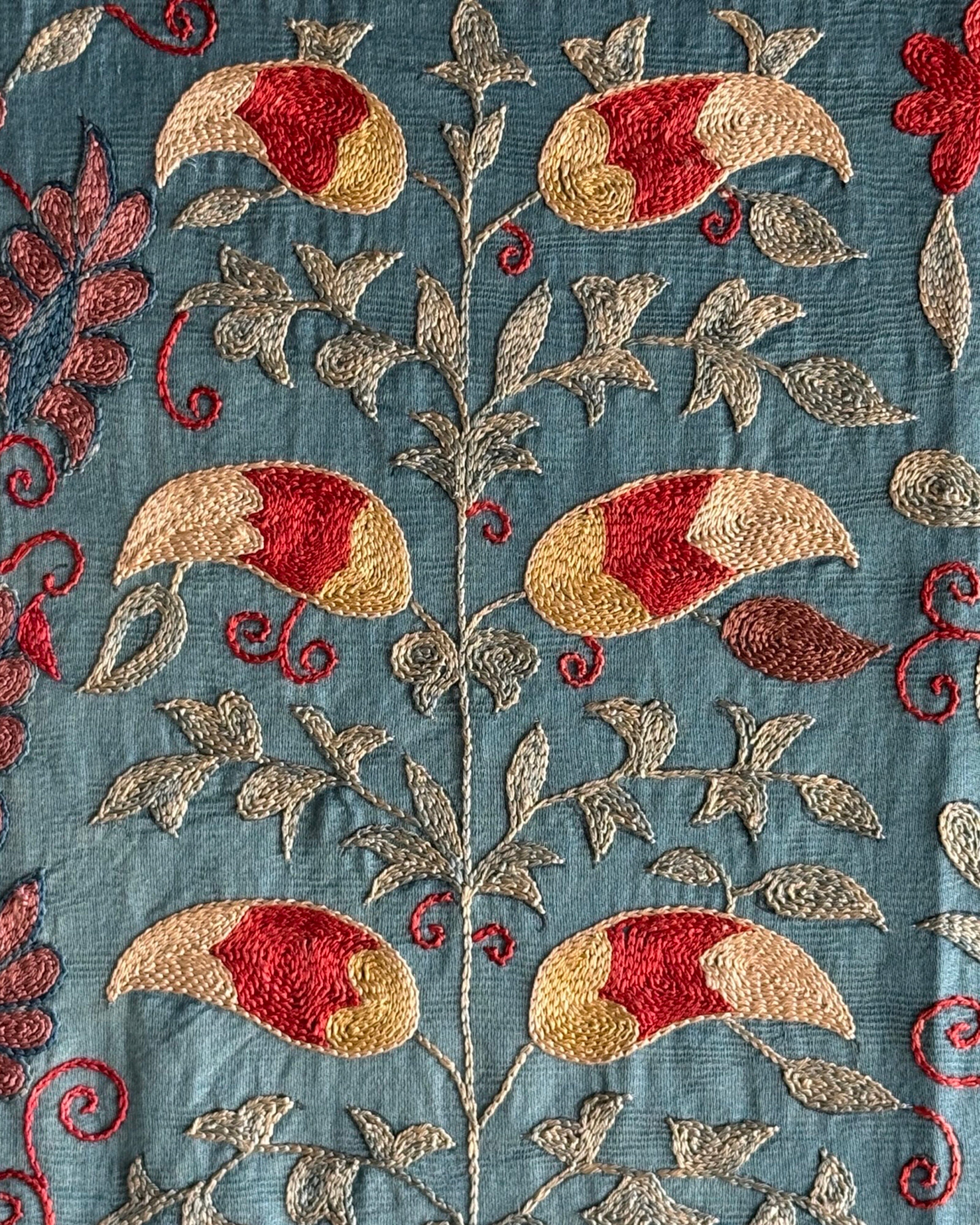 Hand Stitched Suzani (CSSU46925 | 65" x 92") Suzani Aziz Suzani