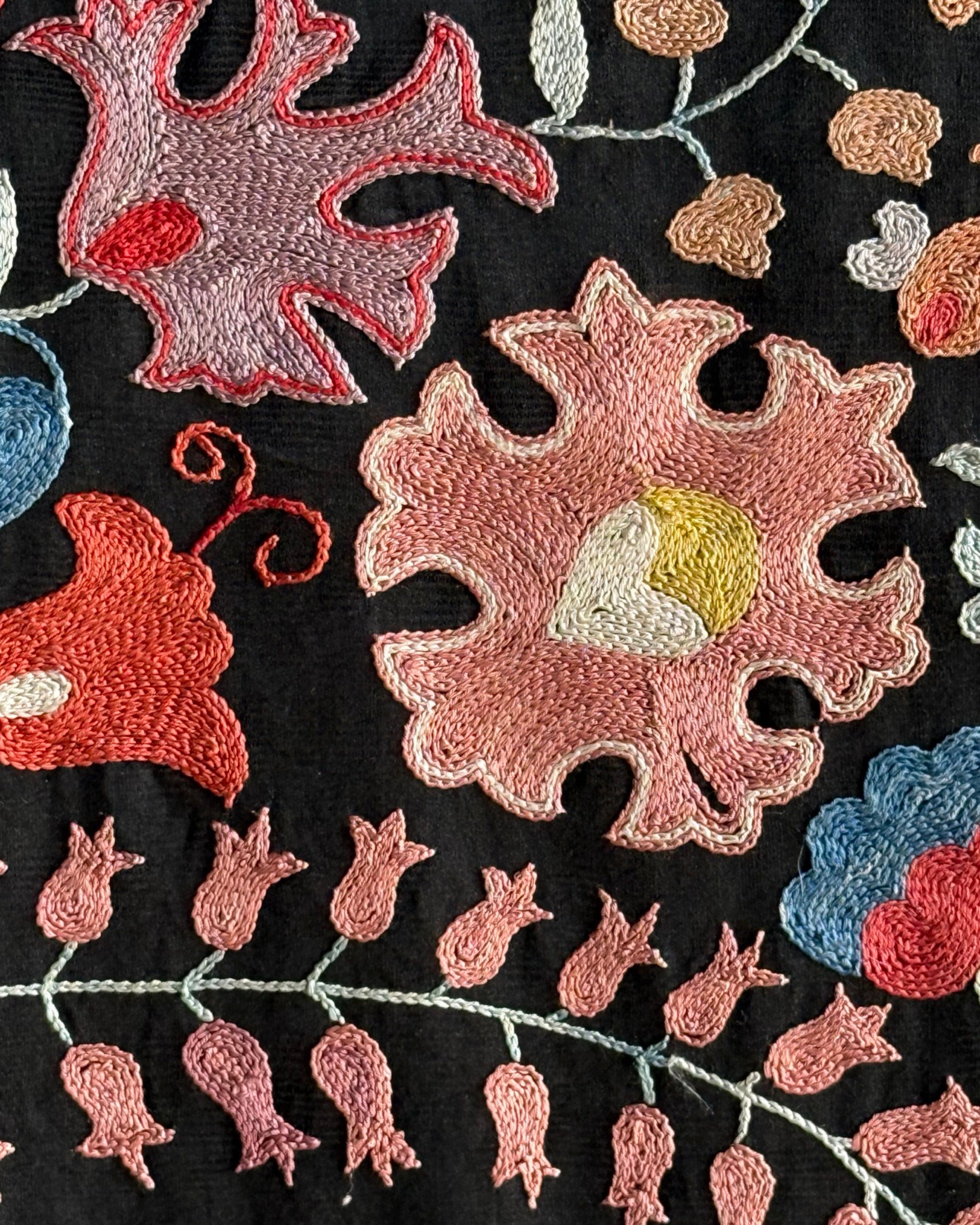 Hand Stitched Suzani (CSSU47025 | 83" x 104") Suzani Aziz Suzani