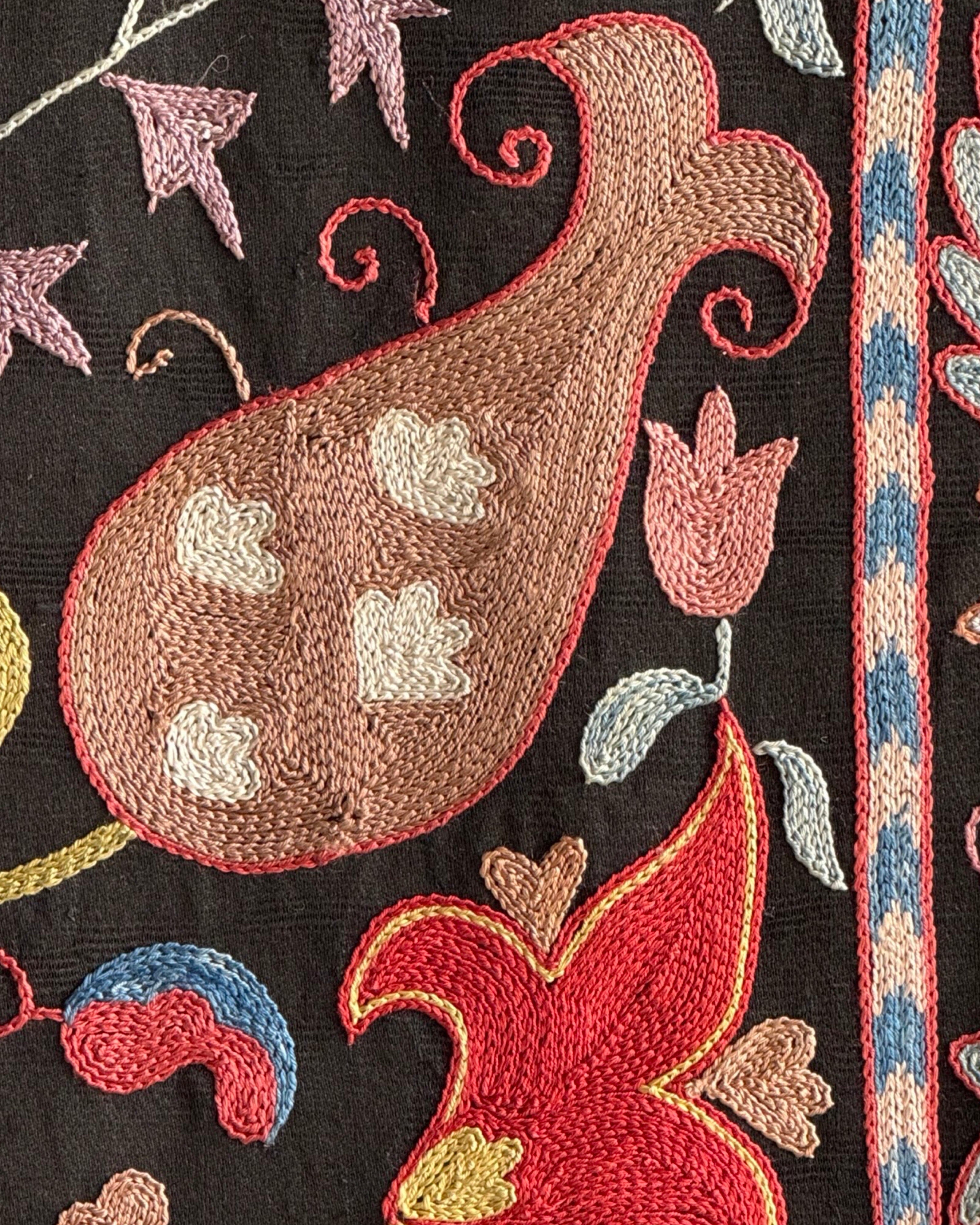 Hand Stitched Suzani (CSSU47025 | 83" x 104") Suzani Aziz Suzani