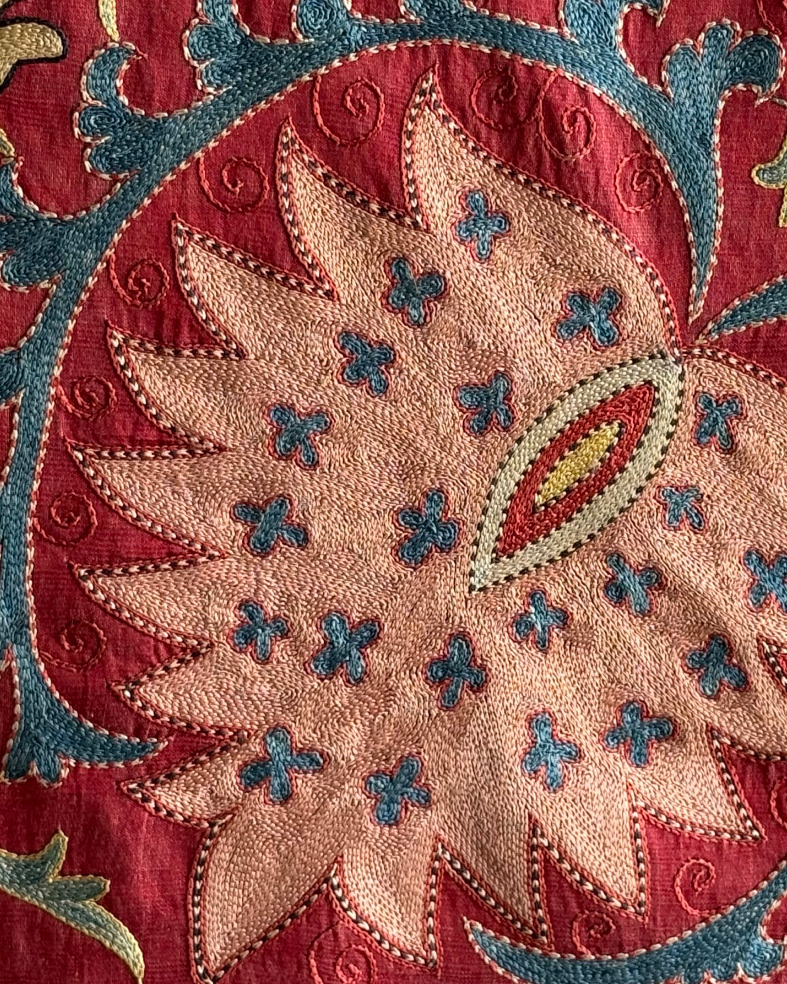 Hand Stitched Suzani (CSSU47125 | 83" x 104") Suzani Aziz Suzani