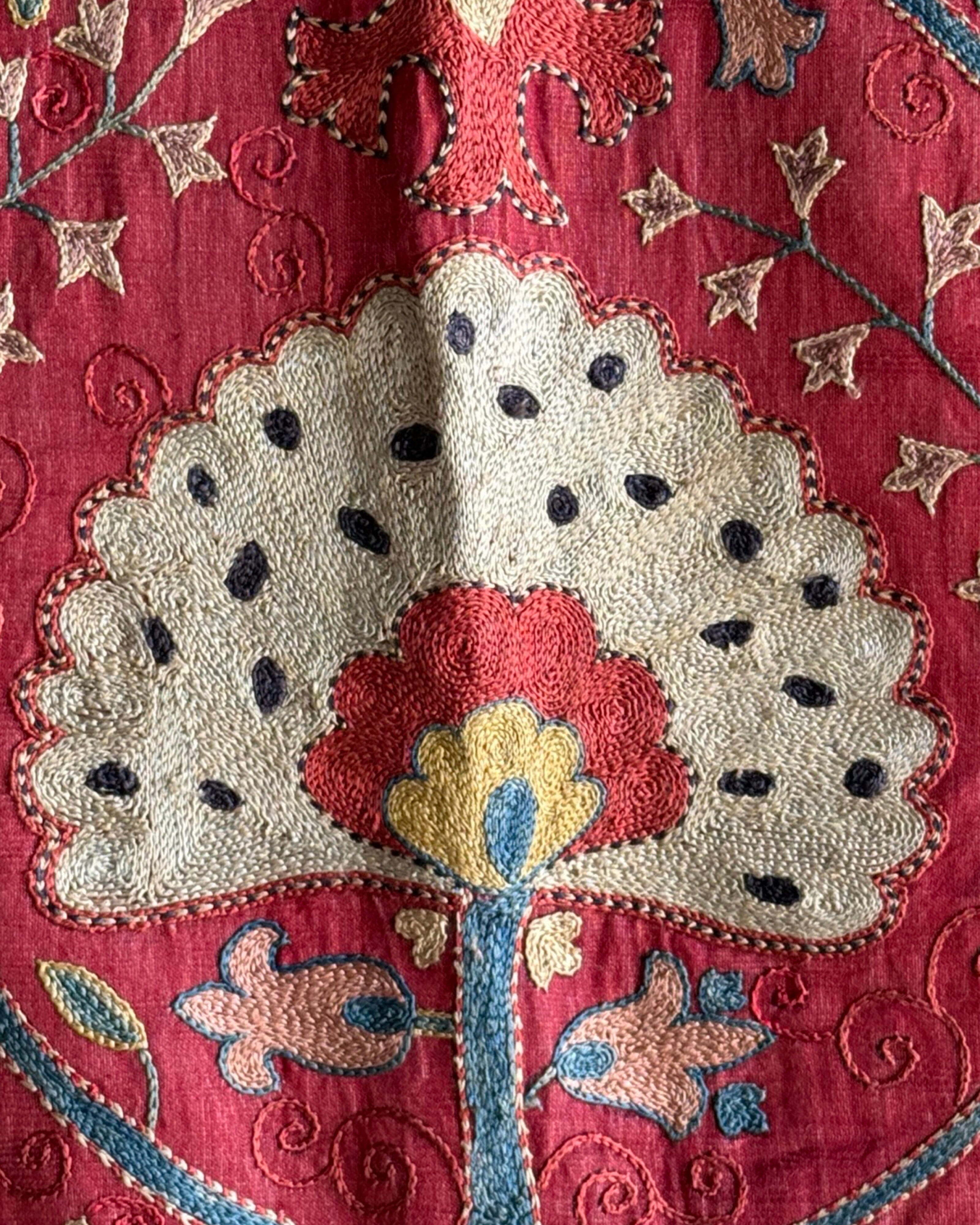 Hand Stitched Suzani (CSSU47125 | 83" x 104") Suzani Aziz Suzani