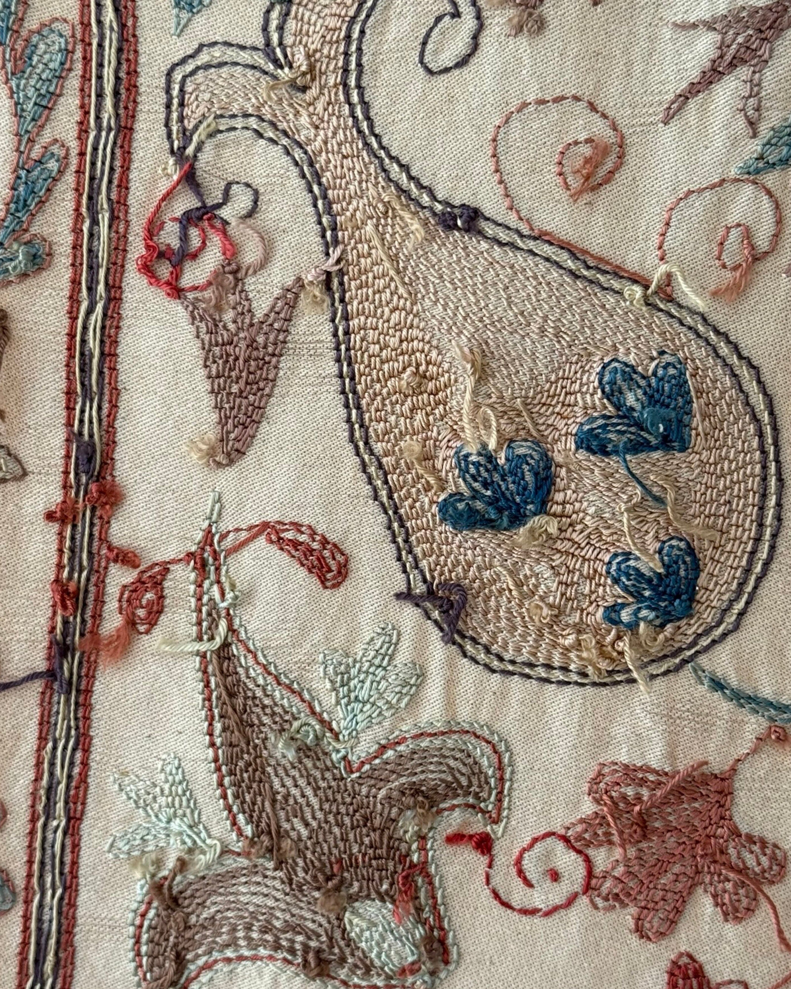 Hand Stitched Suzani (CSSU47225 | 81" x 106") Suzani Aziz Suzani