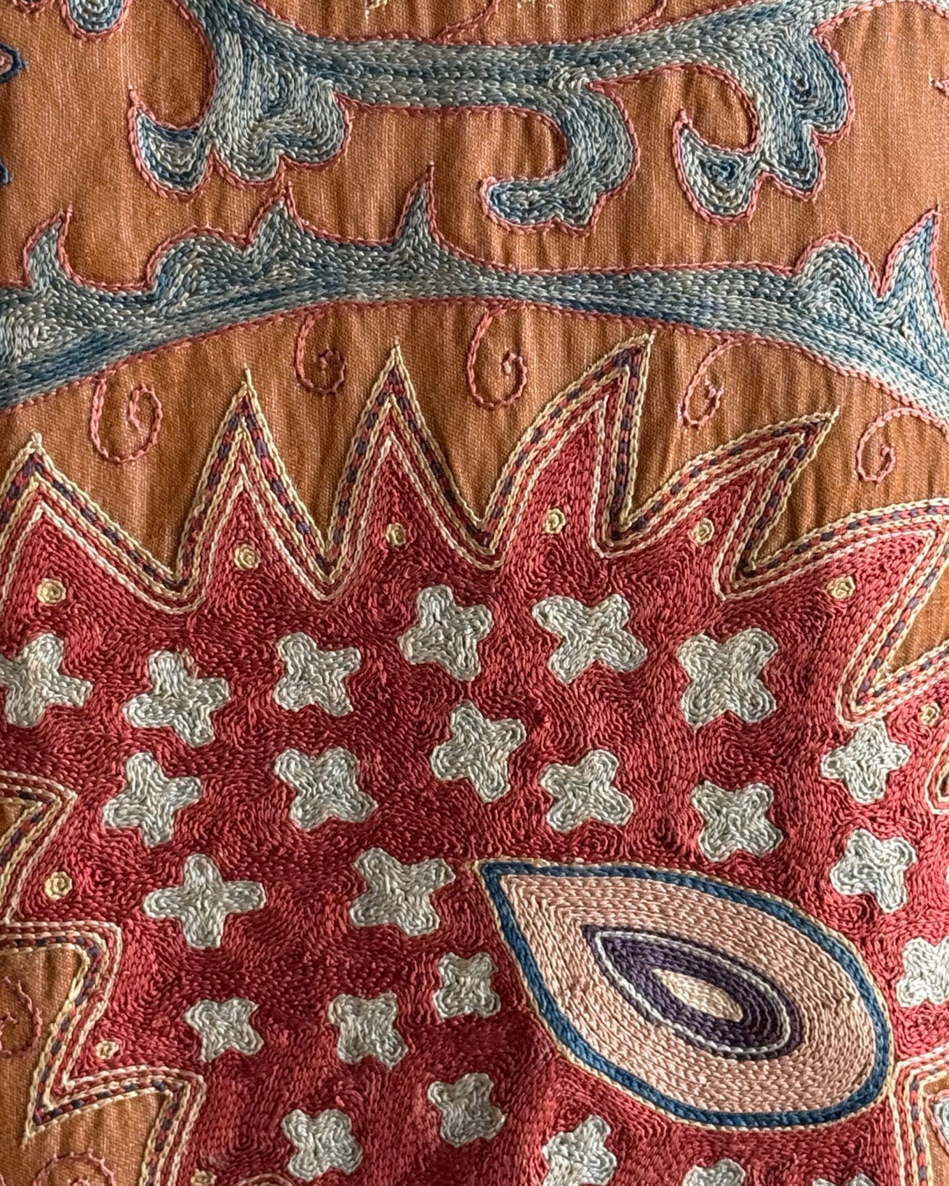 Hand Stitched Suzani (CSSU47225 | 81" x 106") Suzani Aziz Suzani