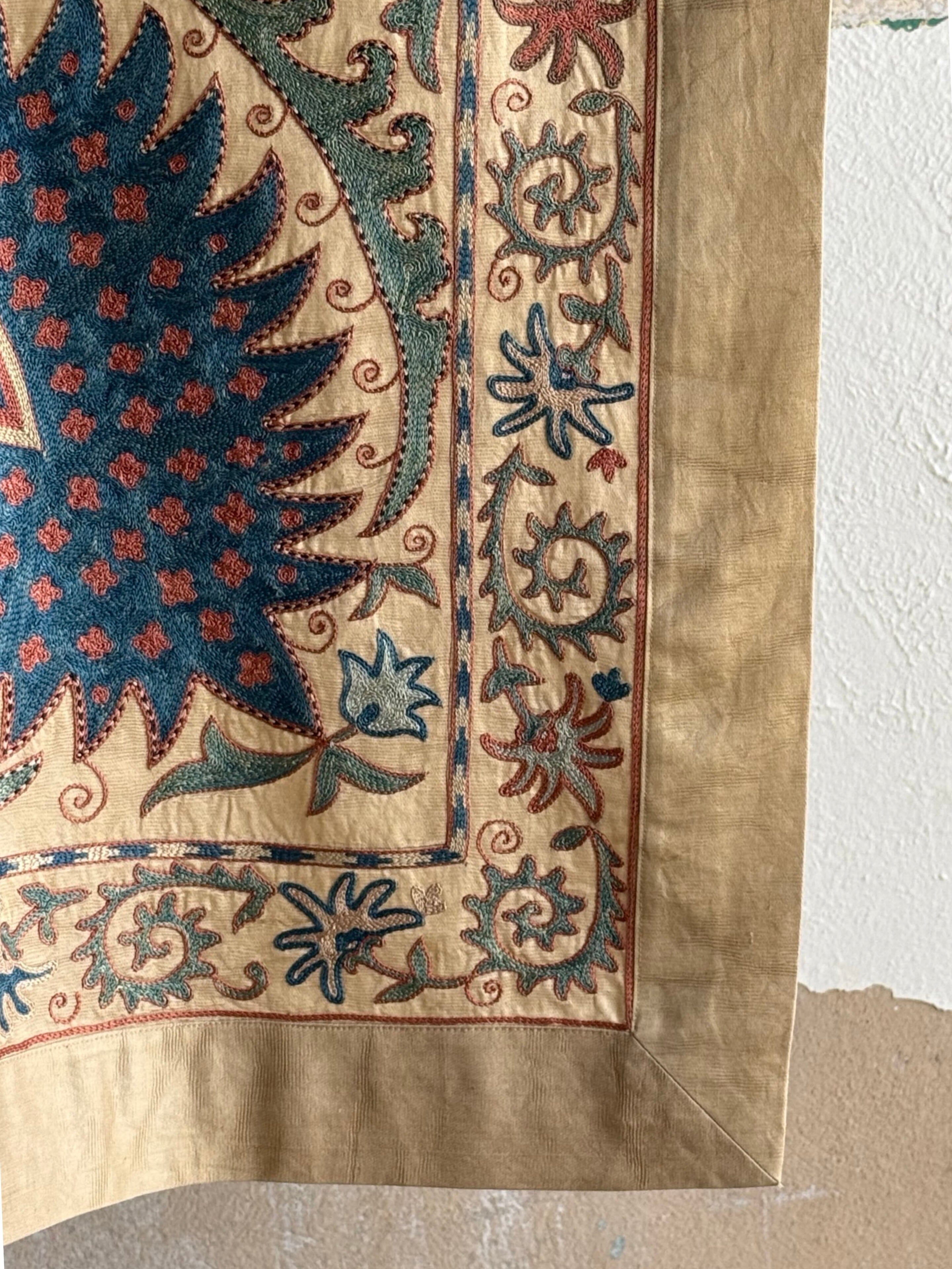 Hand Stitched Suzani (CSSU47325 | 80" x 104") Suzani Aziz Suzani