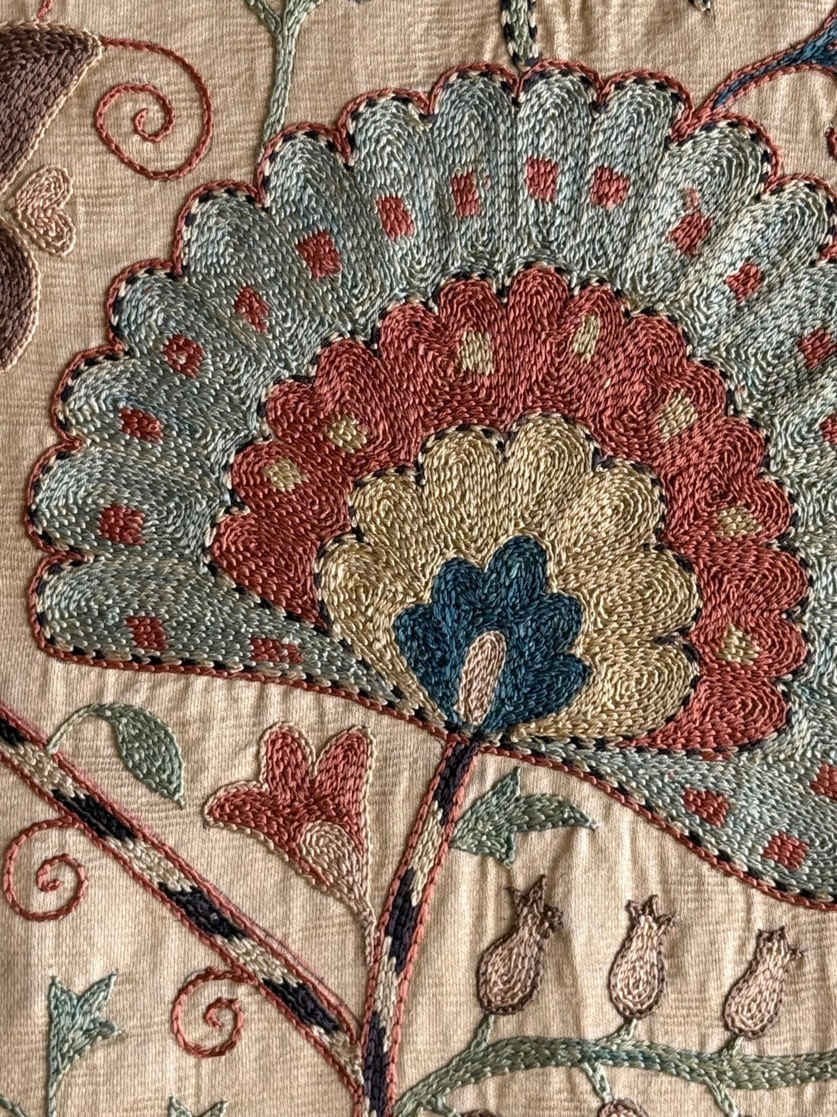 Hand Stitched Suzani (CSSU47325 | 80" x 104") Suzani Aziz Suzani