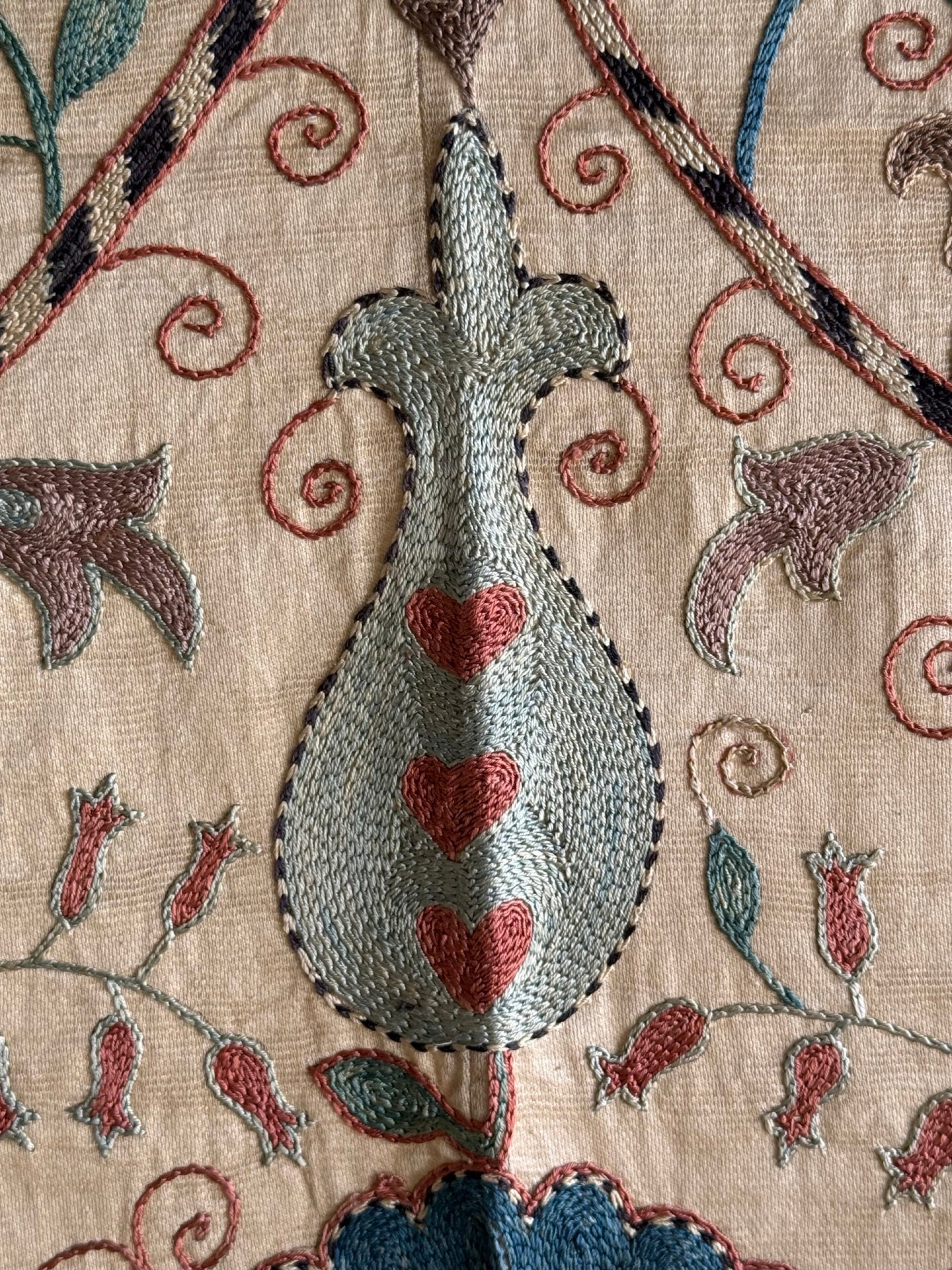 Hand Stitched Suzani (CSSU47325 | 80" x 104") Suzani Aziz Suzani
