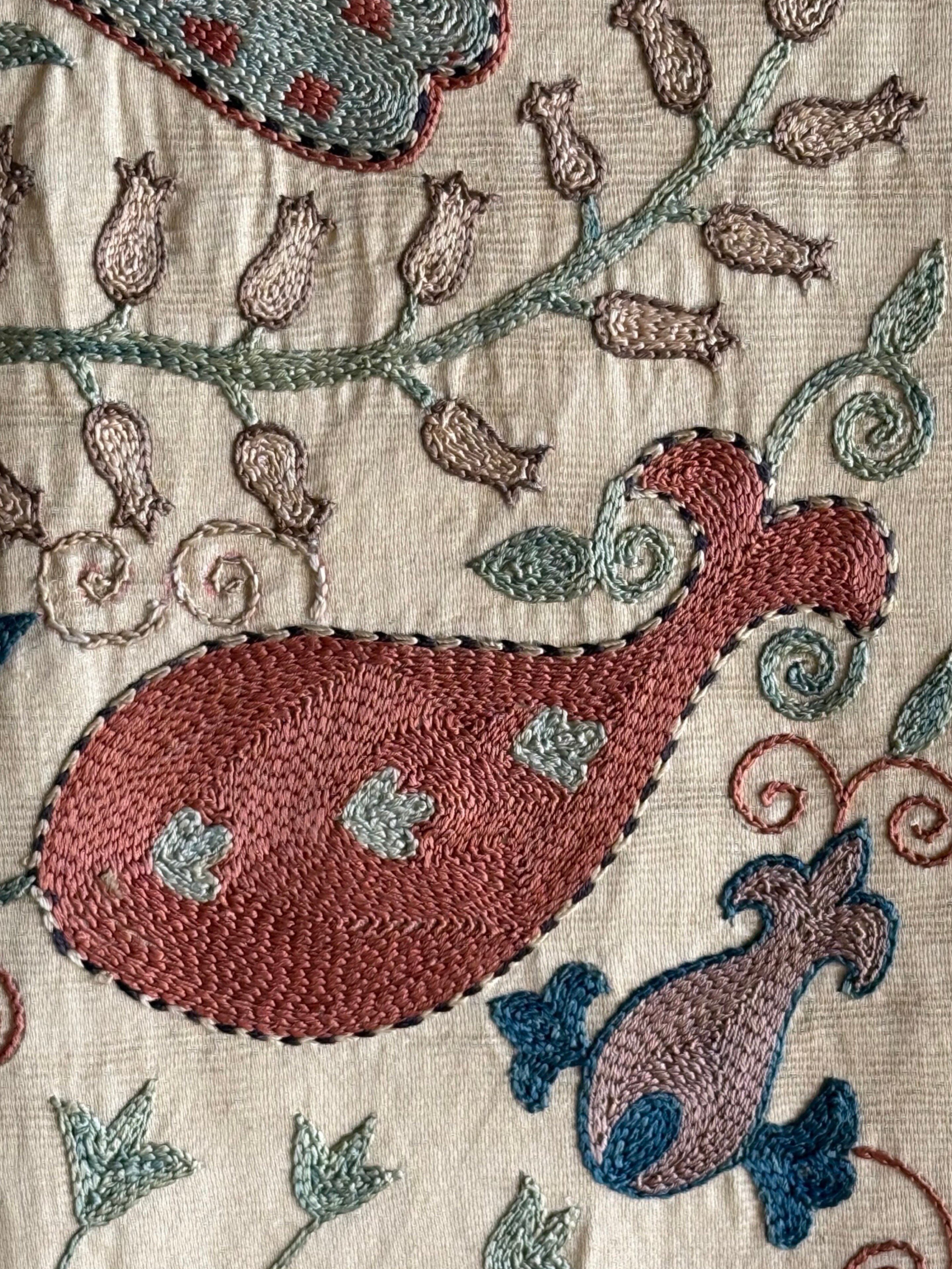 Hand Stitched Suzani (CSSU47325 | 80" x 104") Suzani Aziz Suzani