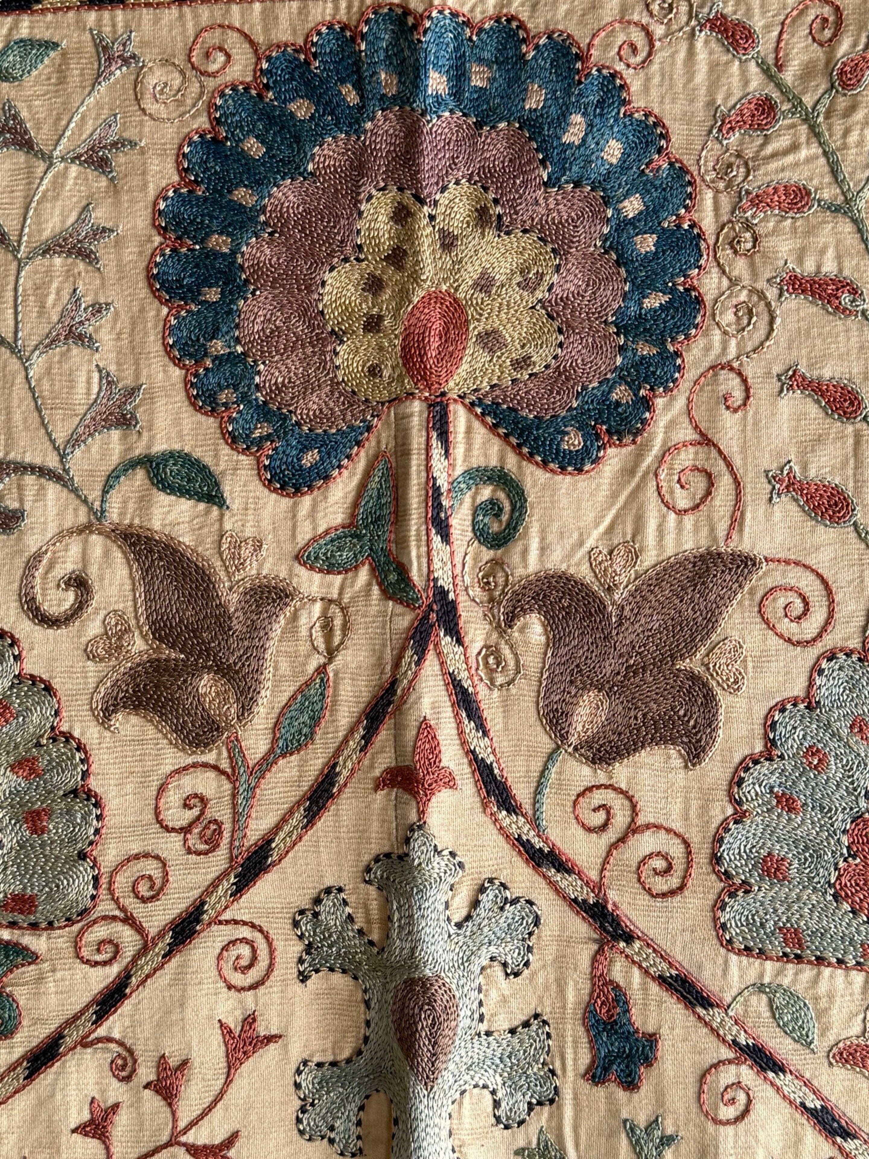 Hand Stitched Suzani (CSSU47325 | 80" x 104") Suzani Aziz Suzani