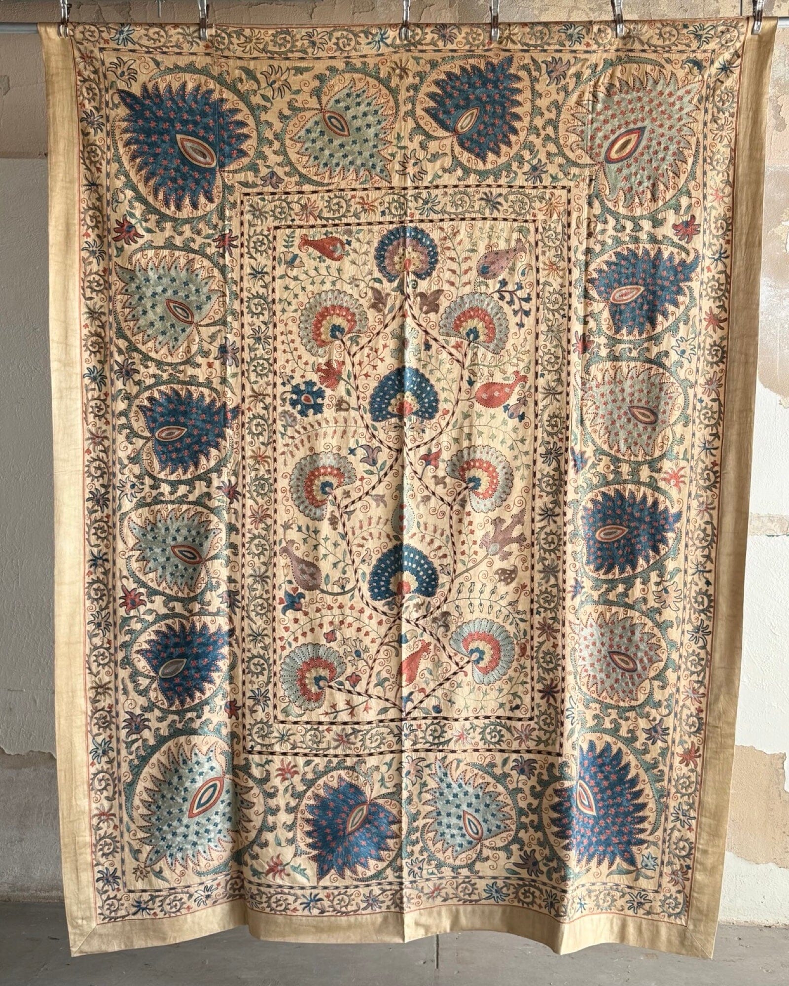 Hand Stitched Suzani (CSSU47325 | 80" x 104") Suzani Aziz Suzani