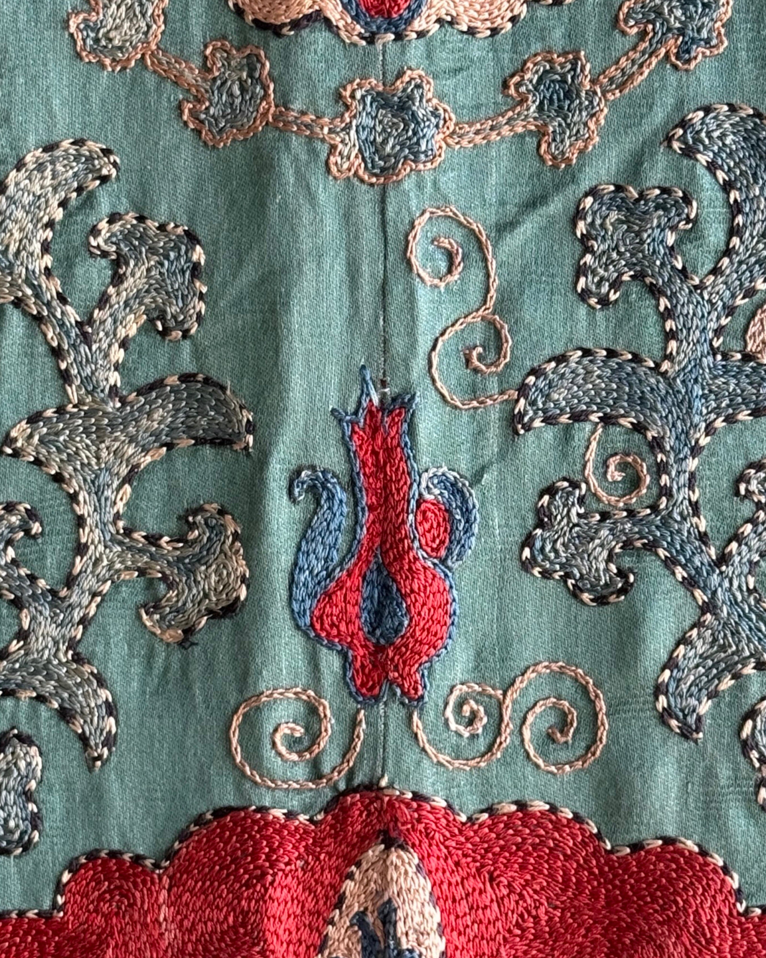 Hand Stitched Suzani (CSSU47425 | 83" x 105") Suzani Aziz Suzani