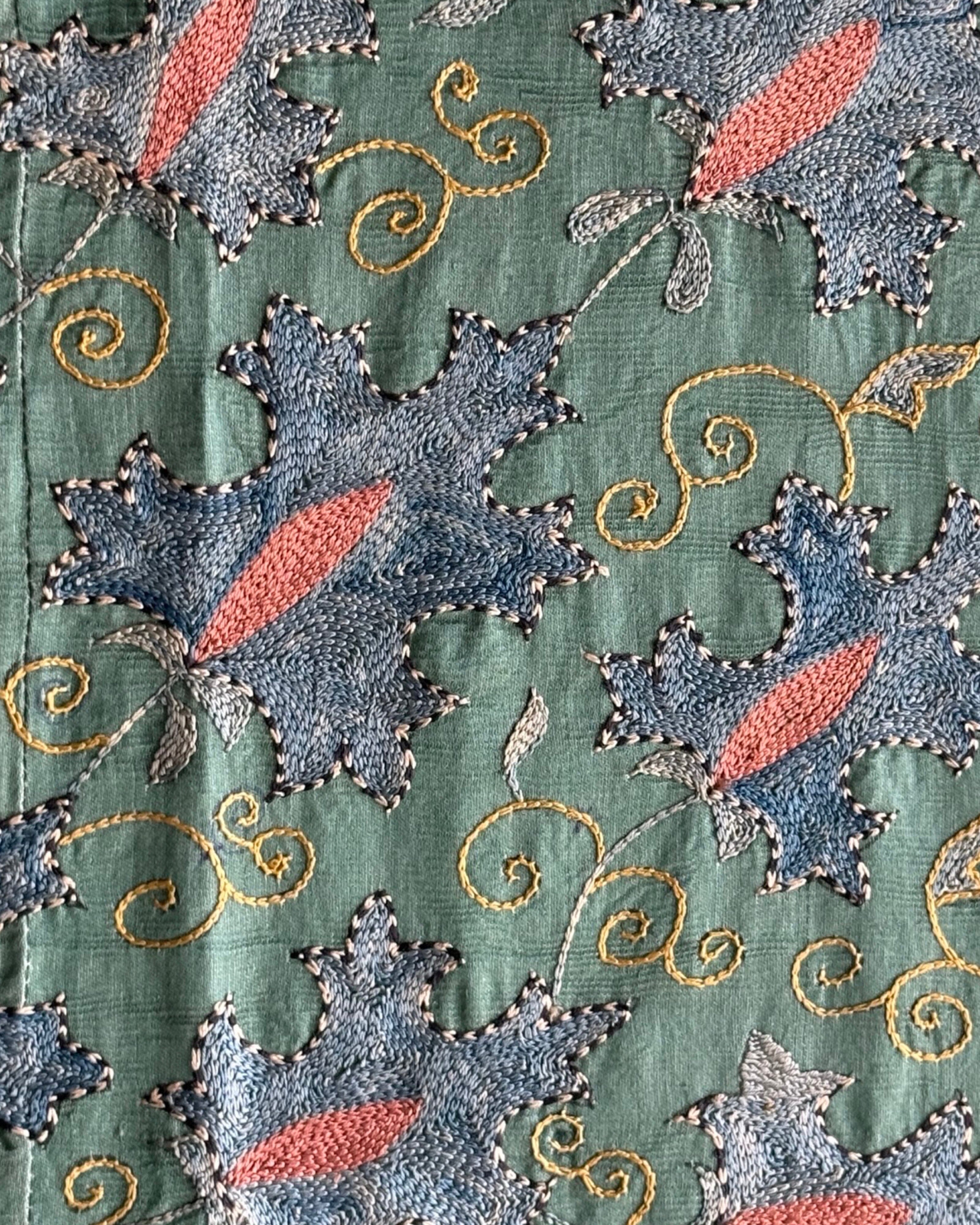 Hand Stitched Suzani (CSSU47525 | 85" x 110") Suzani Aziz Suzani