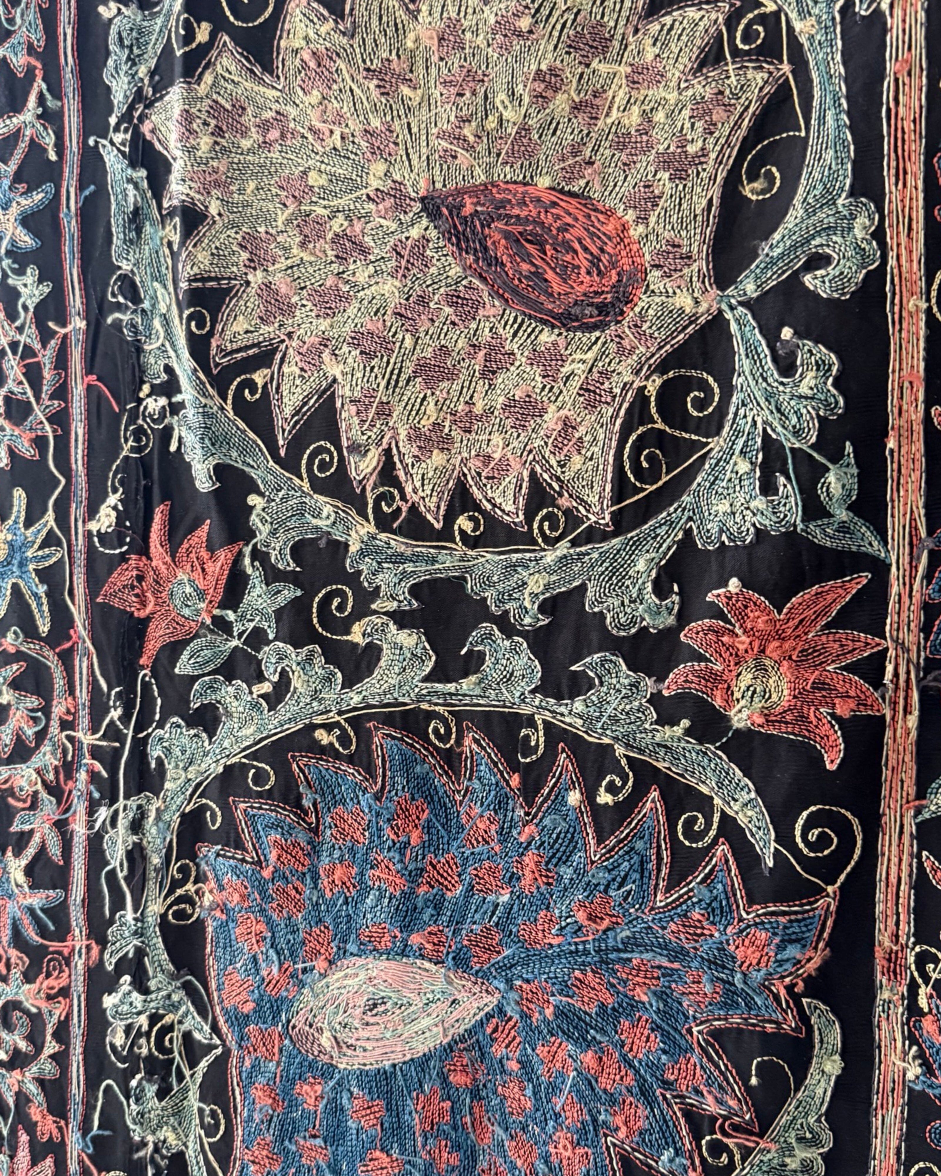 Hand Stitched Suzani (CSSU47625 | 81" x 106") Suzani Aziz Suzani