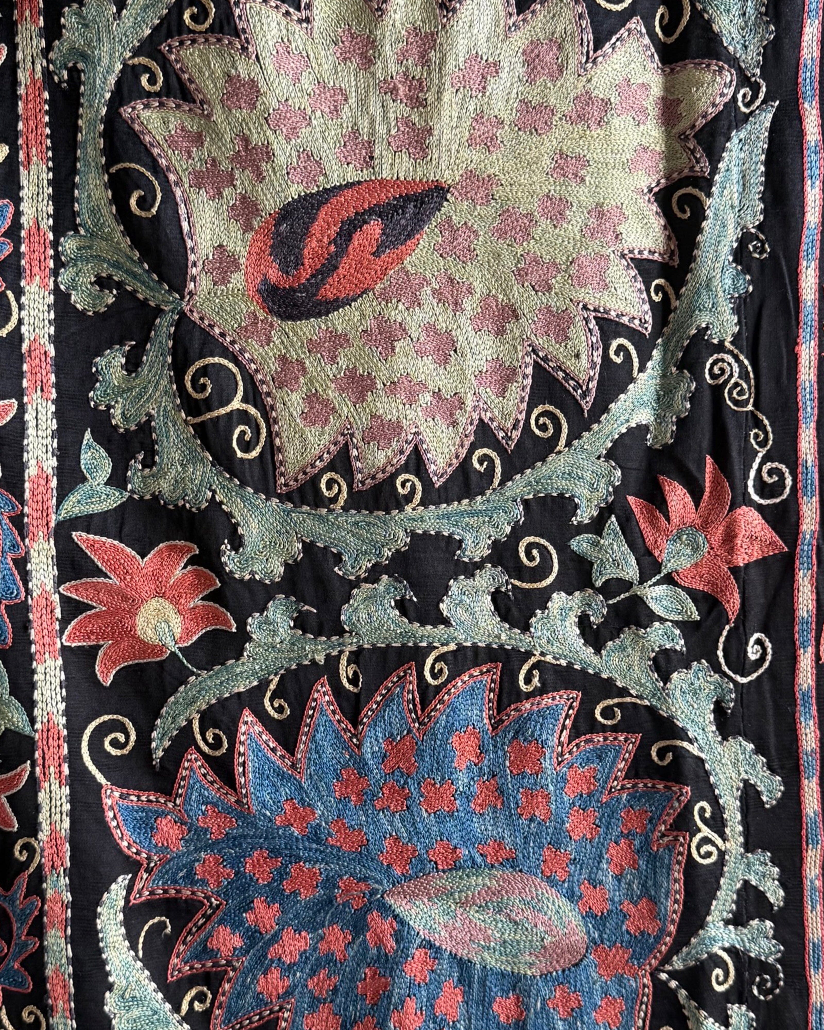 Hand Stitched Suzani (CSSU47625 | 81" x 106") Suzani Aziz Suzani