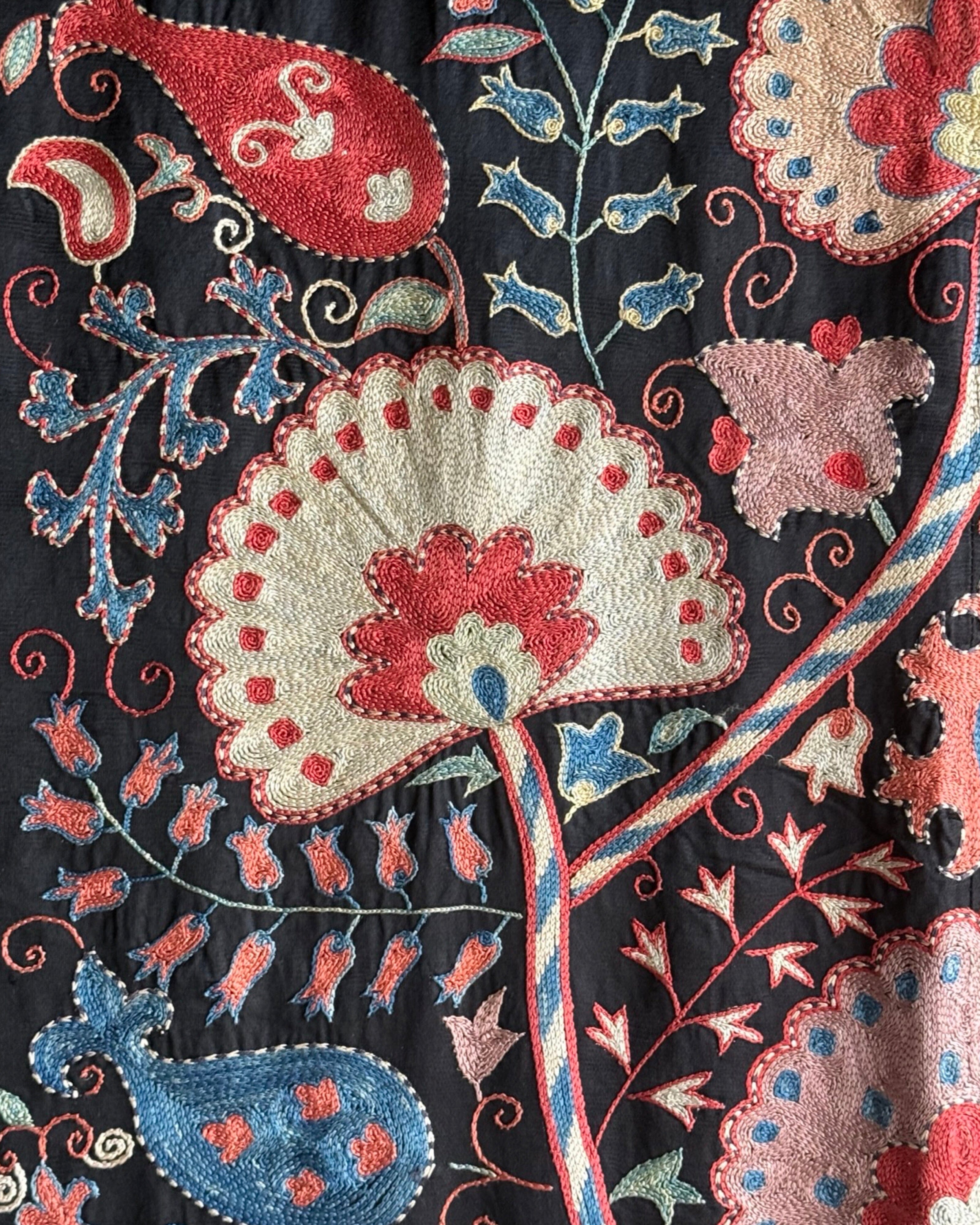 Hand Stitched Suzani (CSSU47625 | 81" x 106") Suzani Aziz Suzani