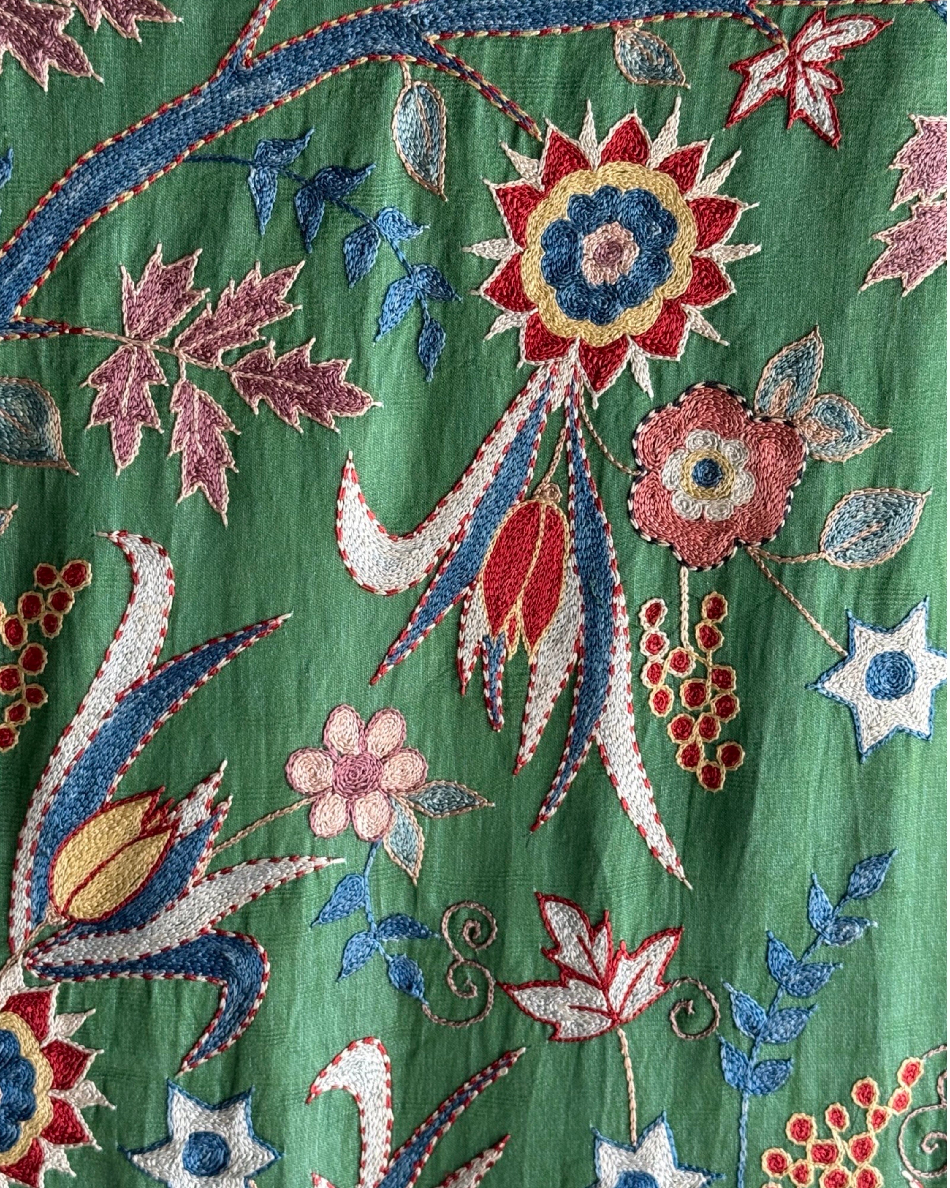 Hand Stitched Suzani (CSSU48125 | 84" x 122") Suzani Aziz Suzani