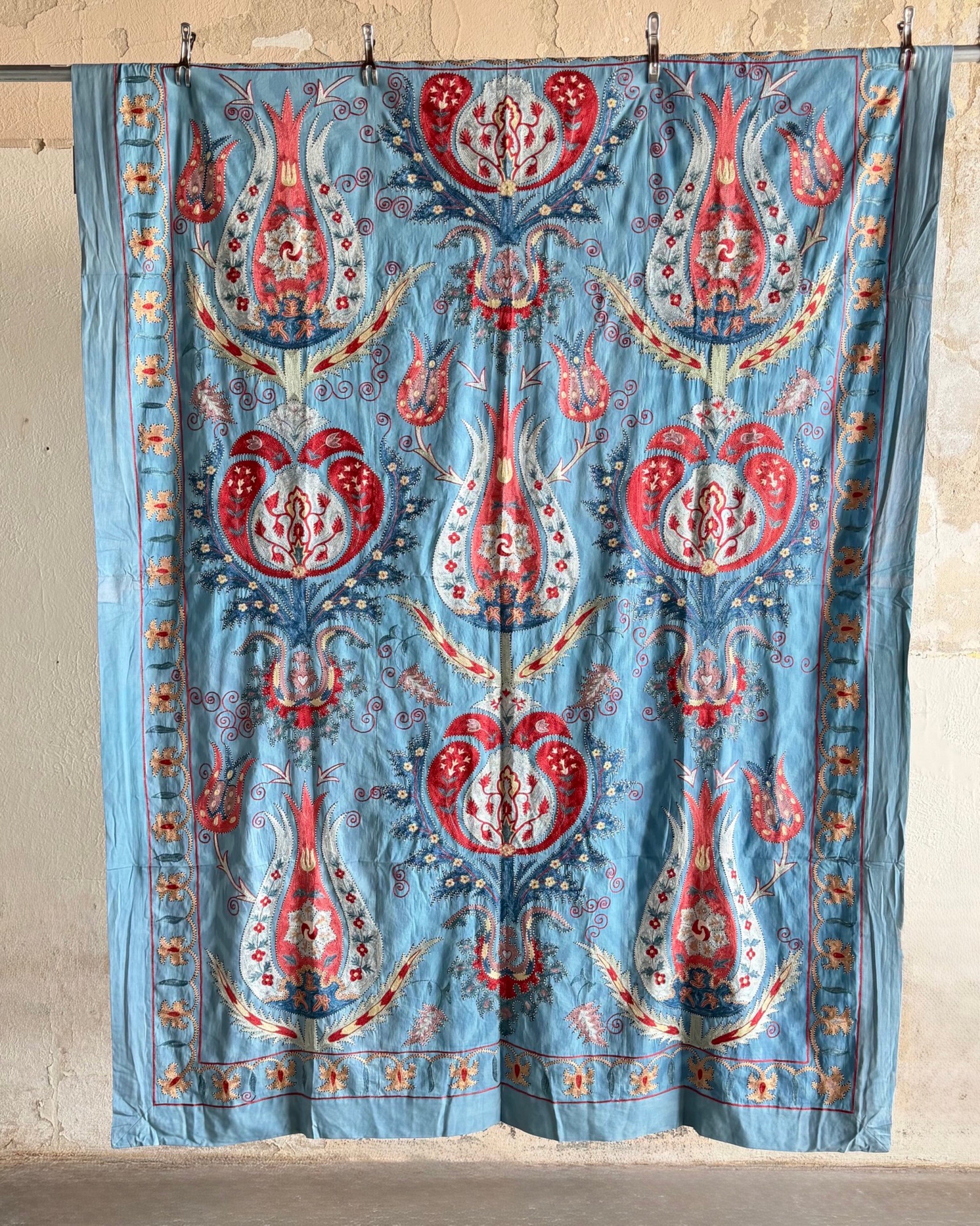 Hand Stitched Suzani (CSSU611926 | 64.5 x 87.5") Suzani Aziz Suzani