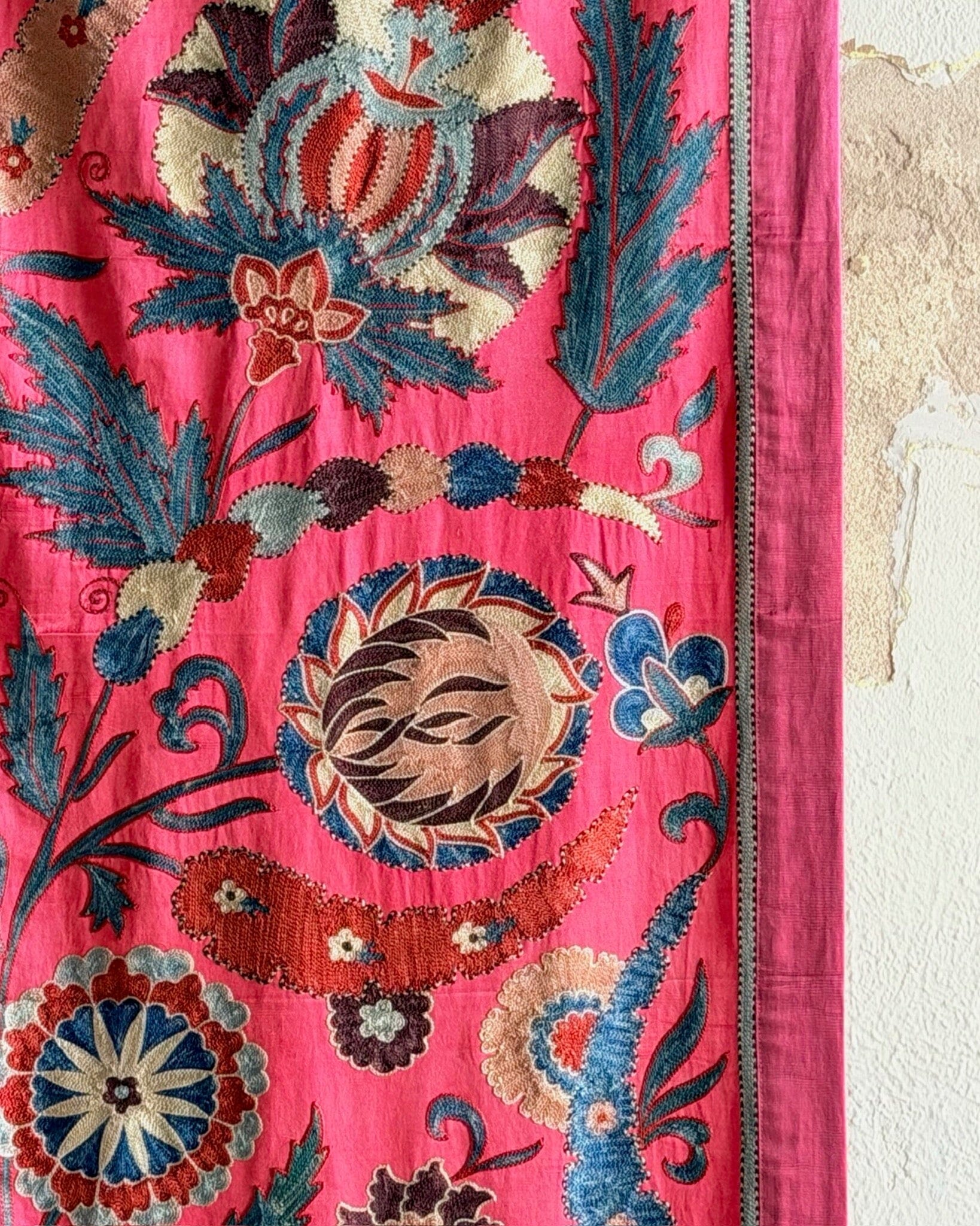 Hand Stitched Suzani Runner (CSSU64326 | 23.5 x 80" ) Suzani Aziz Suzani