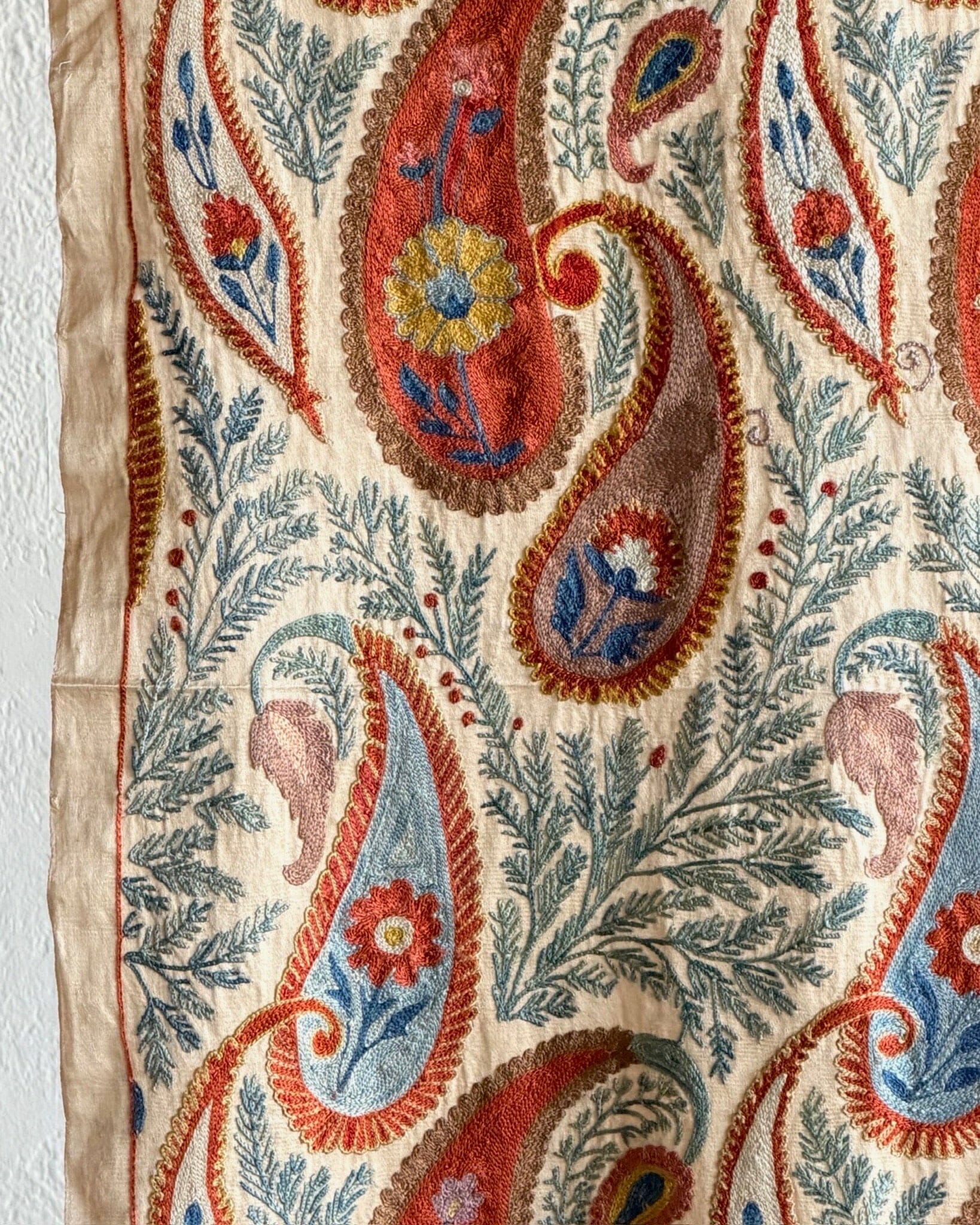 Hand Stitched Suzani Runner (CSSU65026 | 20.5 x 75.5") Suzani Aziz Suzani