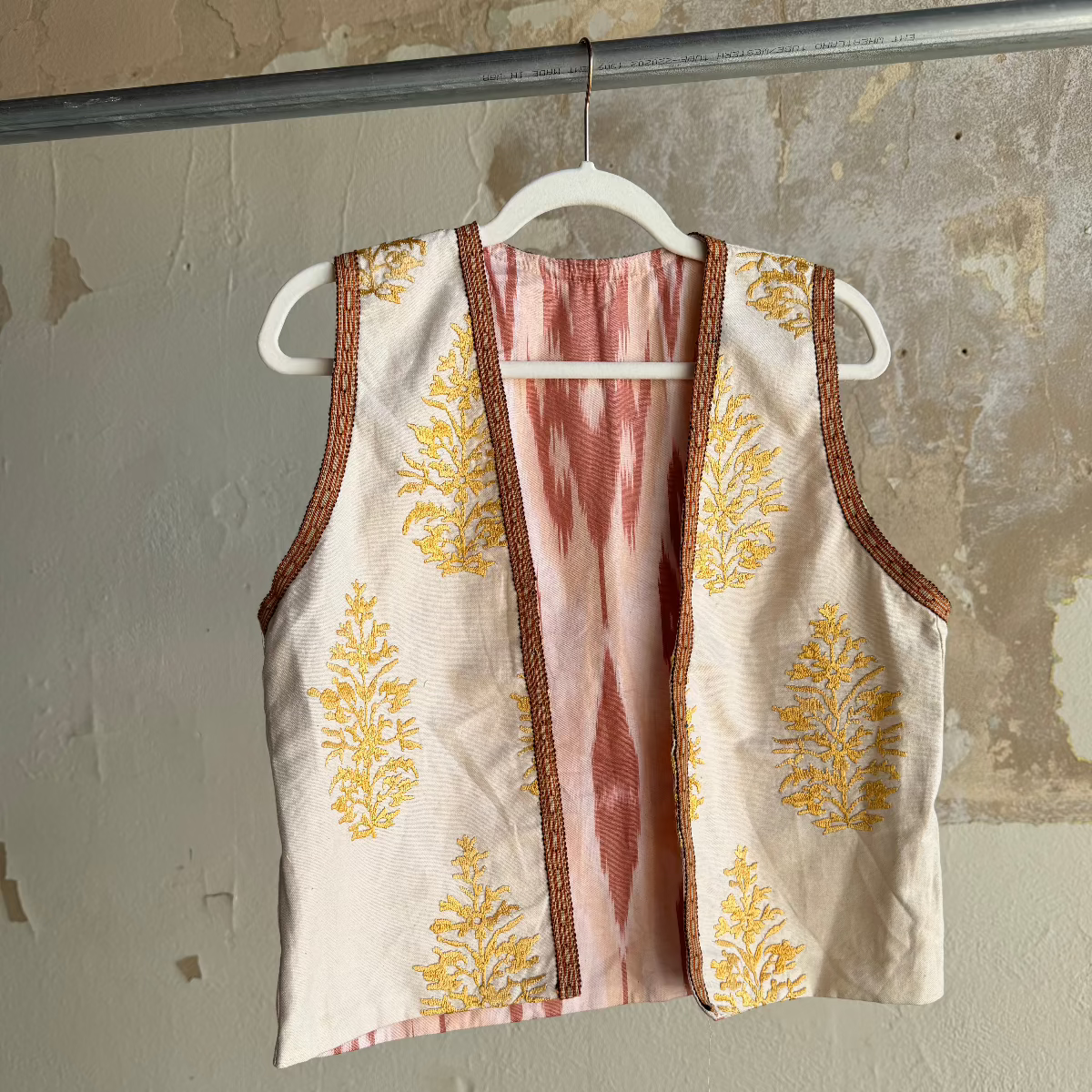 Hand Stitched Suzani Vest from Uzbekistan (#7912) Suzani Abdullah