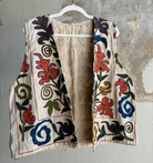 Hand Stitched Suzani Vest from Uzbekistan (#7917) Suzani Abdullah