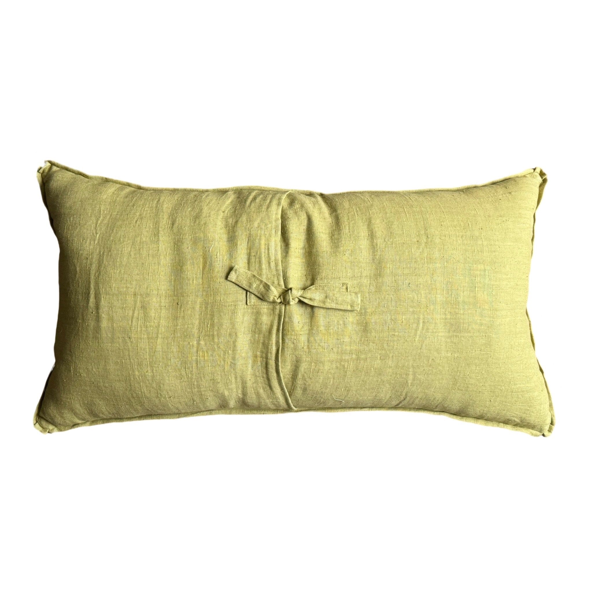 Hand Stitched Vintage Suzani (#M040824 | 16 1/2 x 31 1/4") New Pillows B. Viz Design
