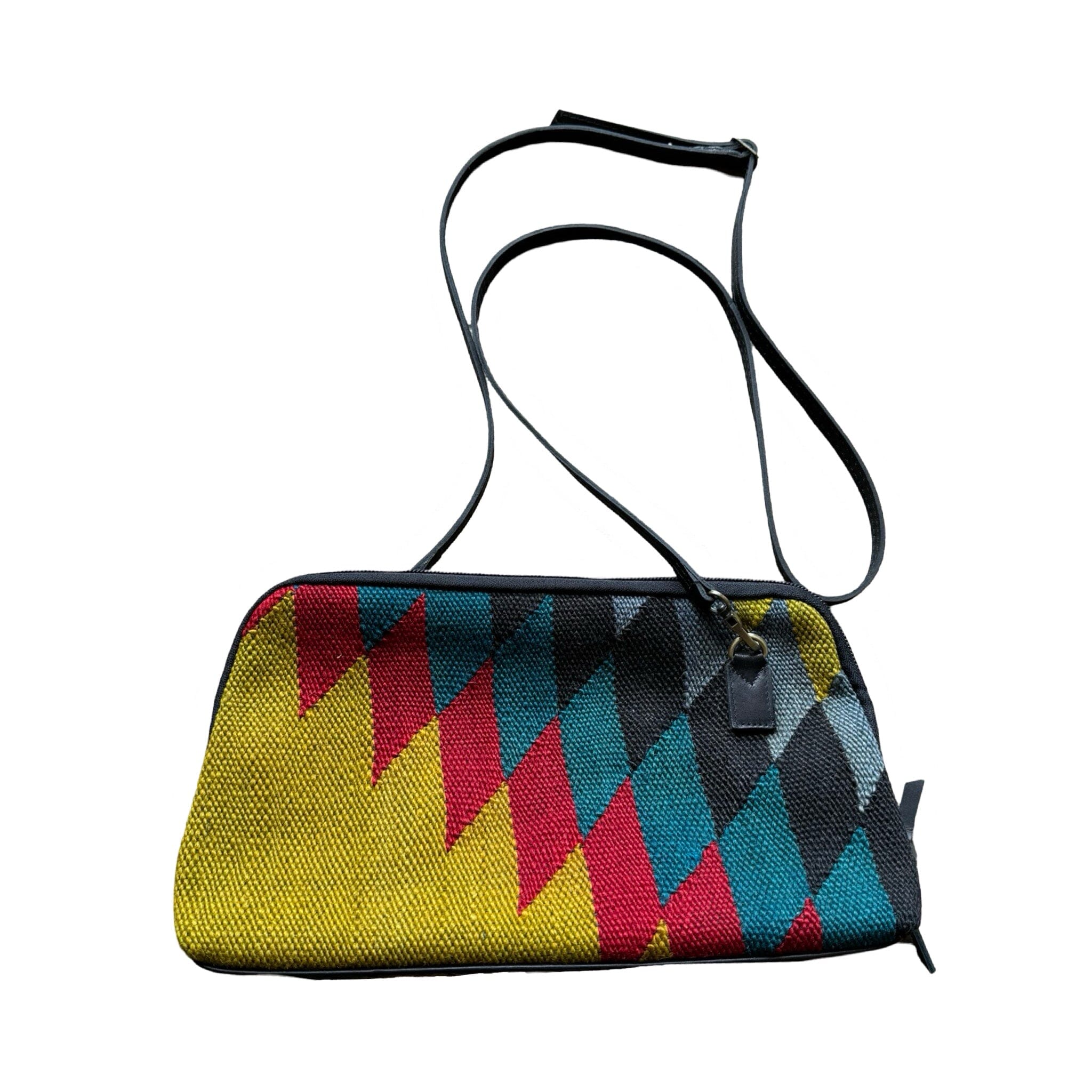 Handmade Kilim Bag with Removable Strap | 13 x 7" Purse Orient B