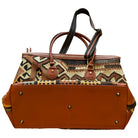 Handmade Kilim Duffle Bag with Short Leather Straps and Long Removable Strap| 16 x 23" Bag Orient