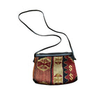 Handmade Kilim Handbag with Thin Leather Cording Strap | 10 x 8 Bag Orient B