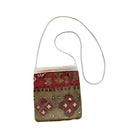 Handmade Kilim Pouch Purse with Linen Back | (#7905ABC) Purse Orient A (7 x 8")